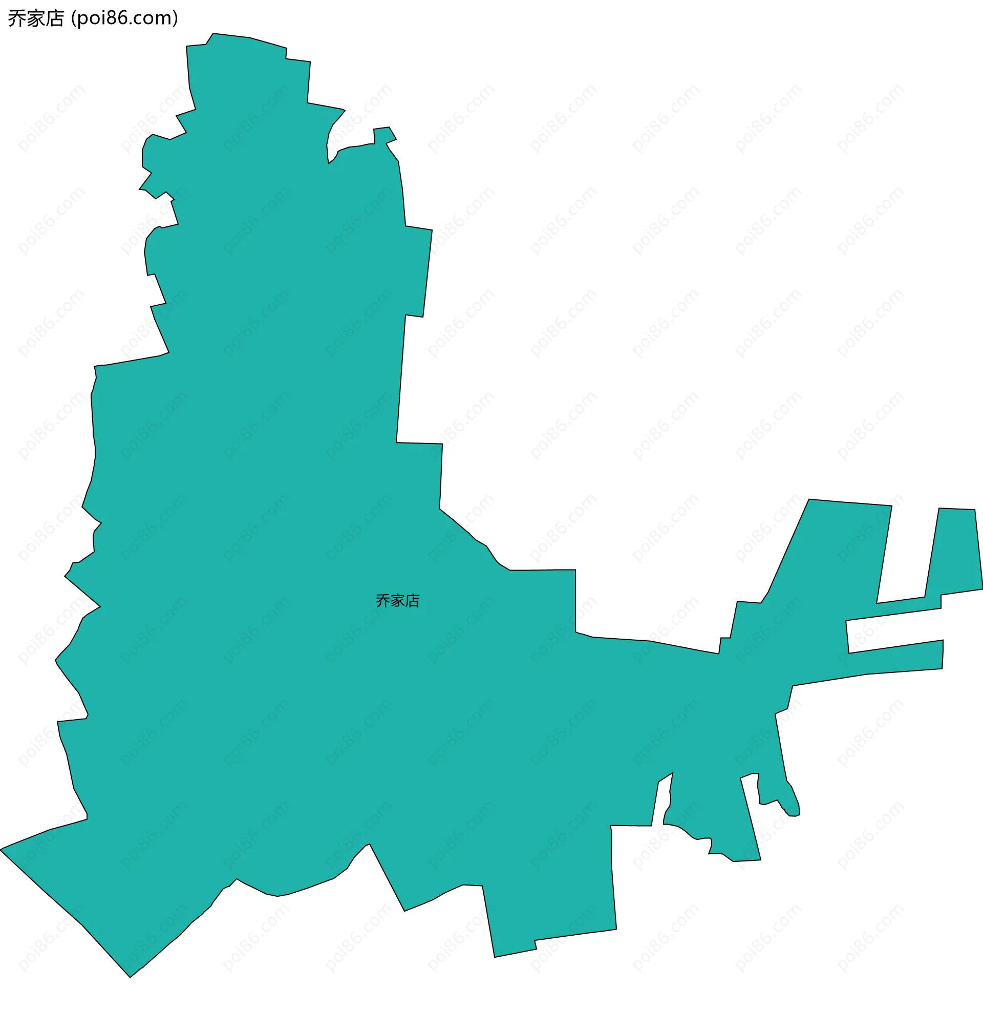 乔家店边界地图
