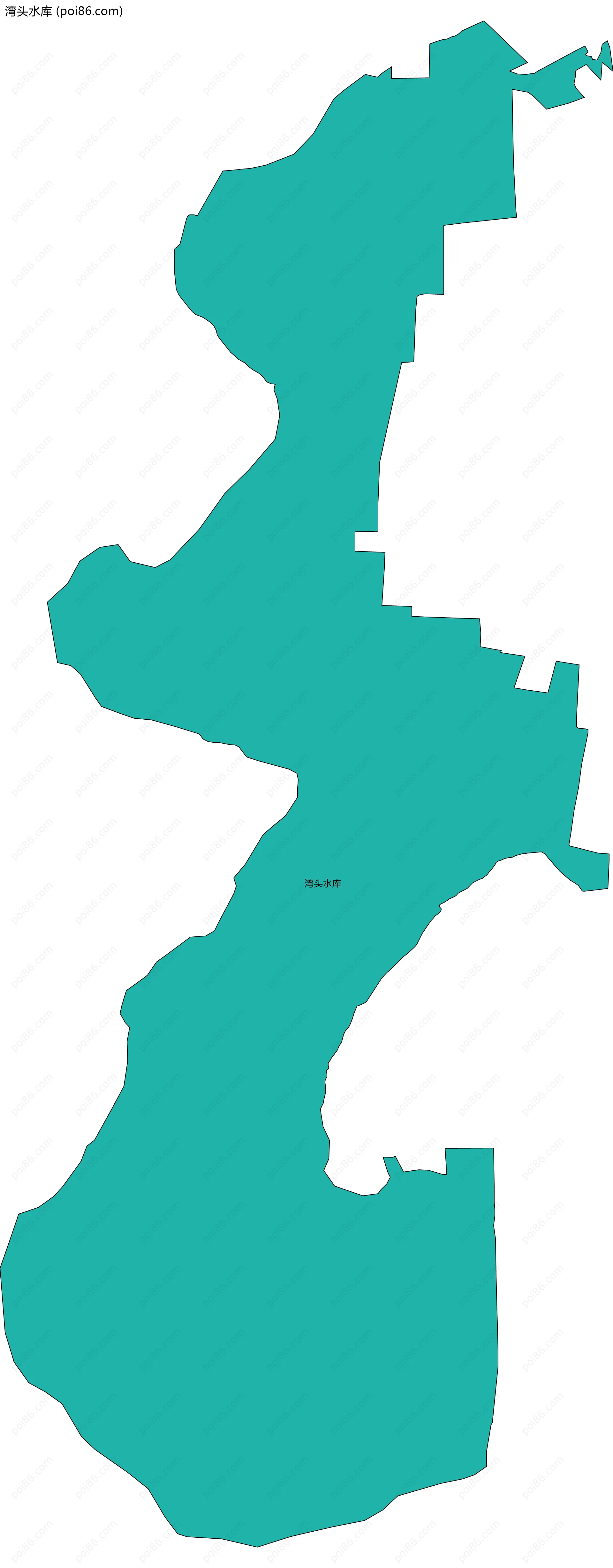 湾头水库边界地图