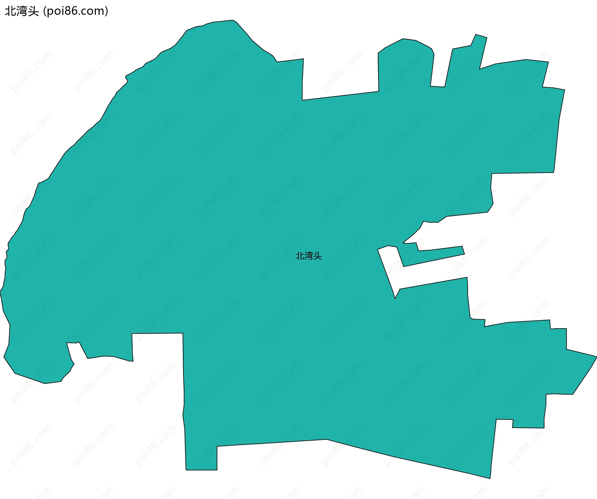 北湾头边界地图