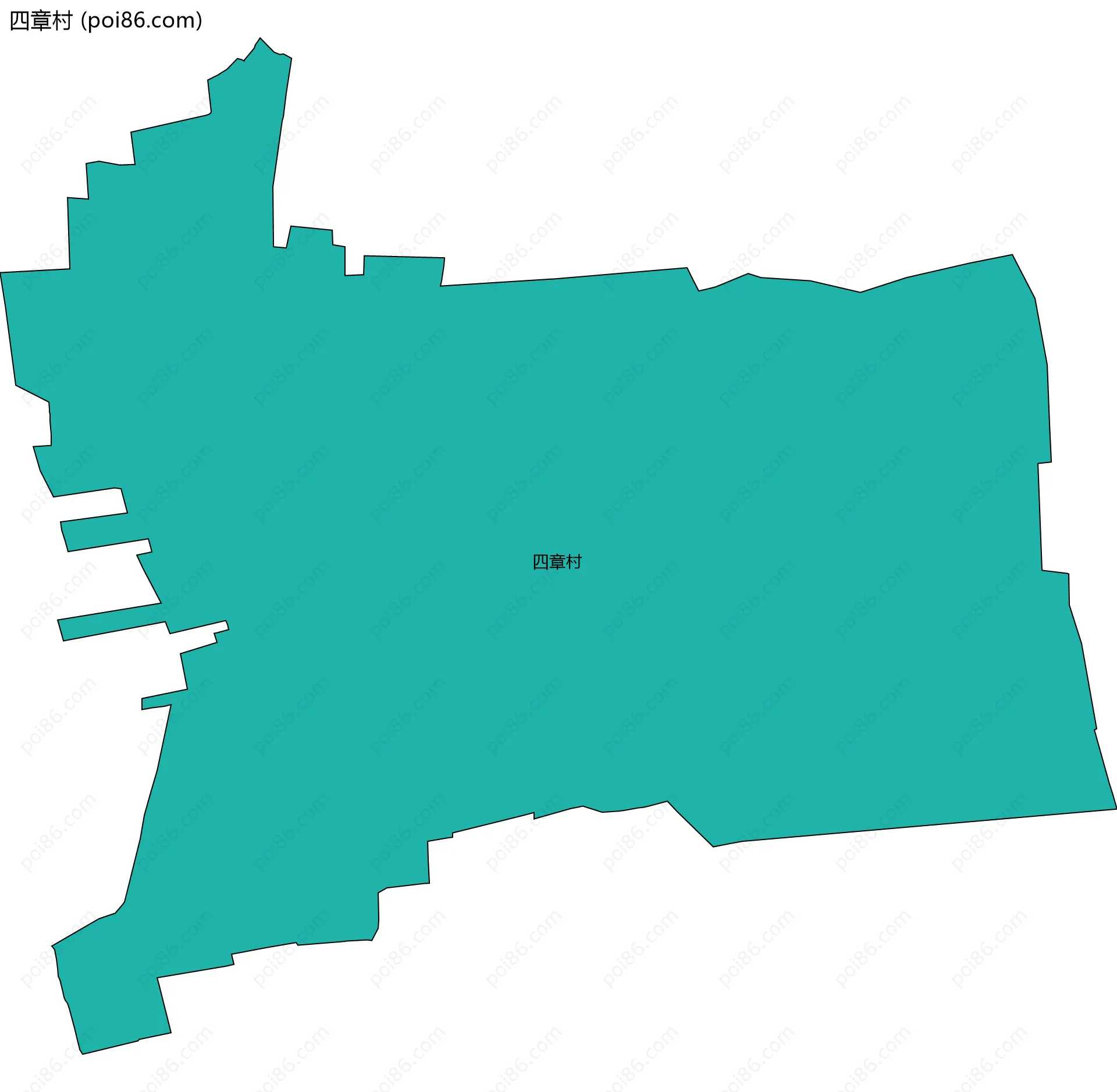 四章村边界地图