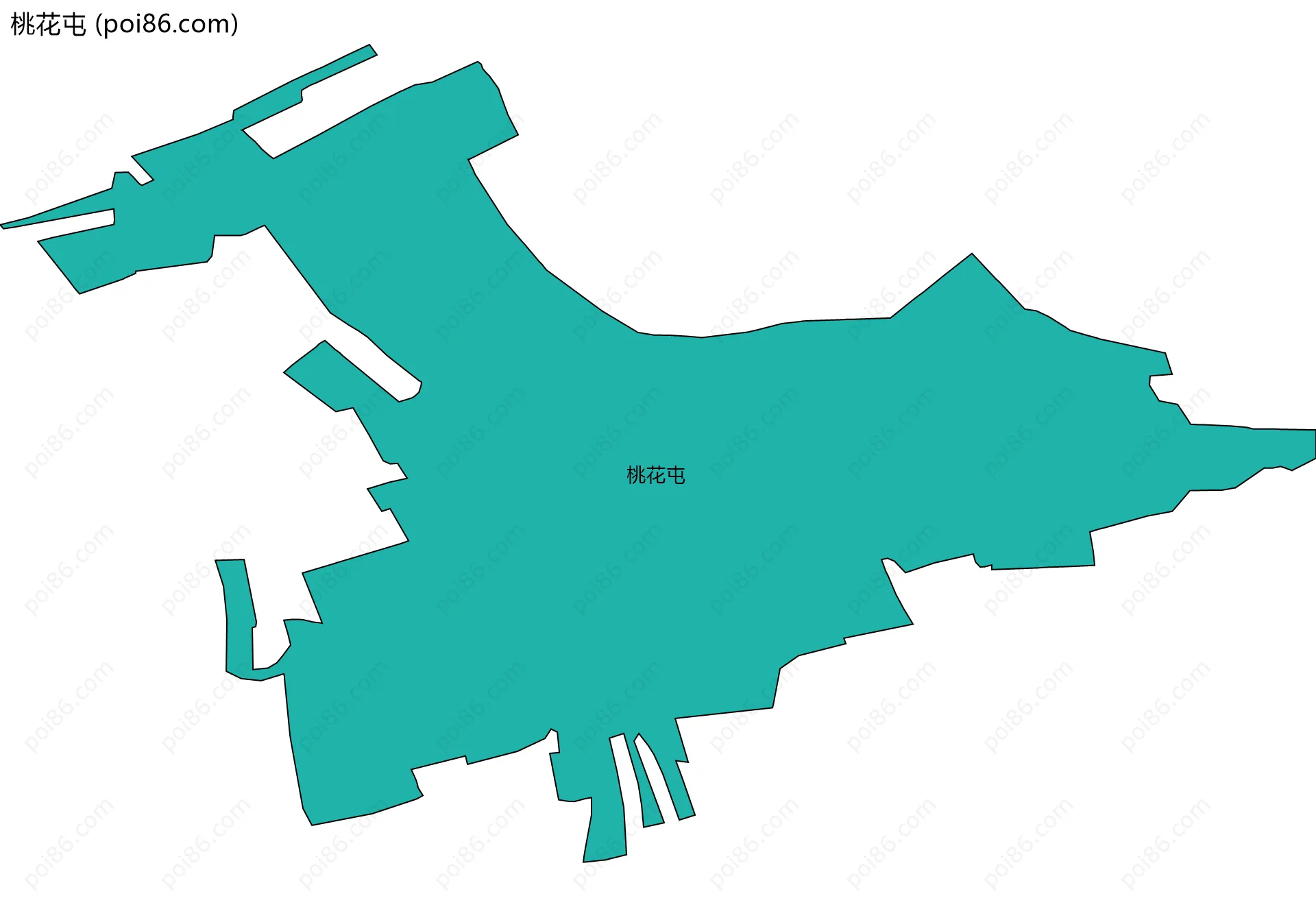 桃花屯边界地图