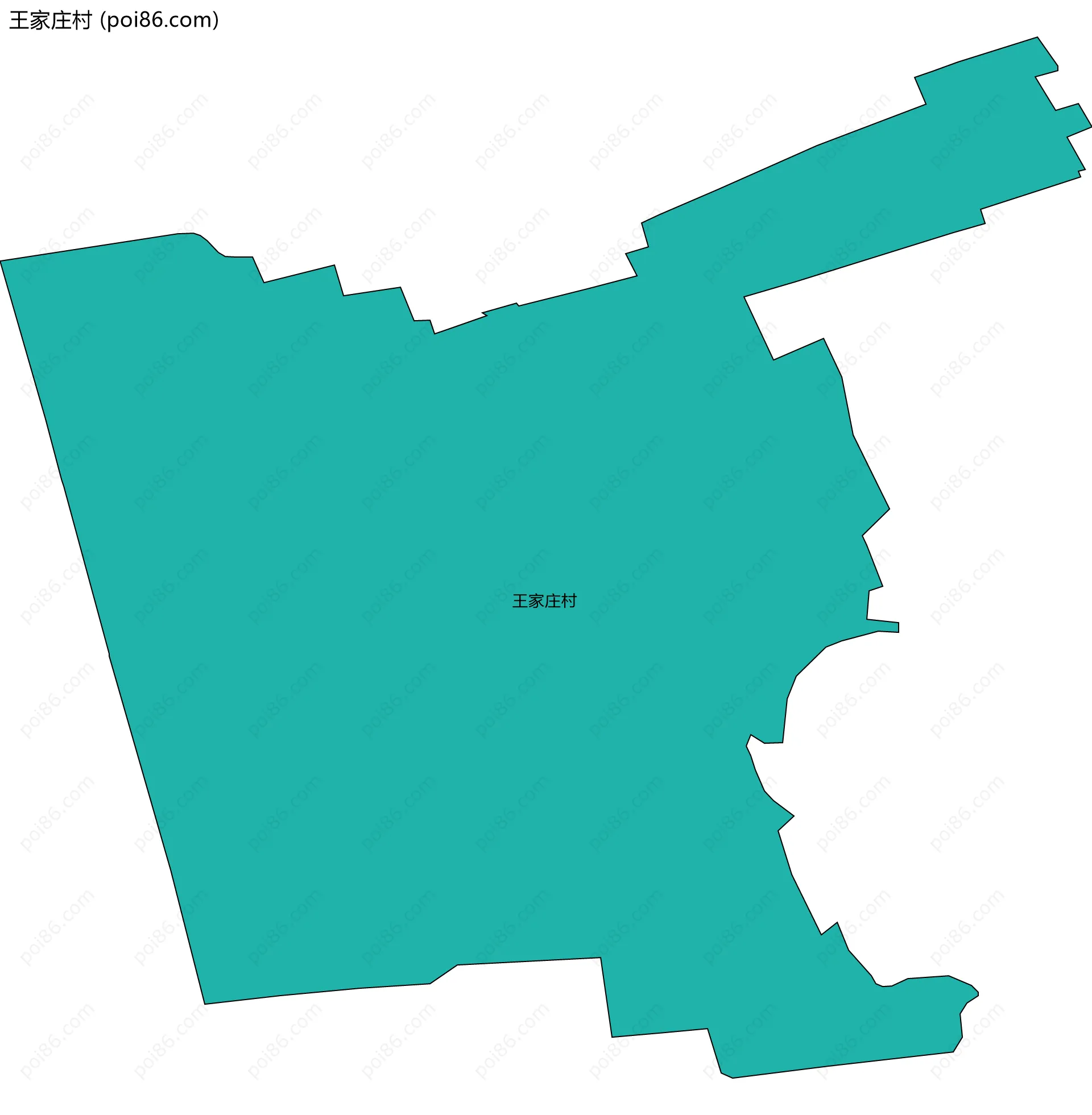 王家庄村边界地图