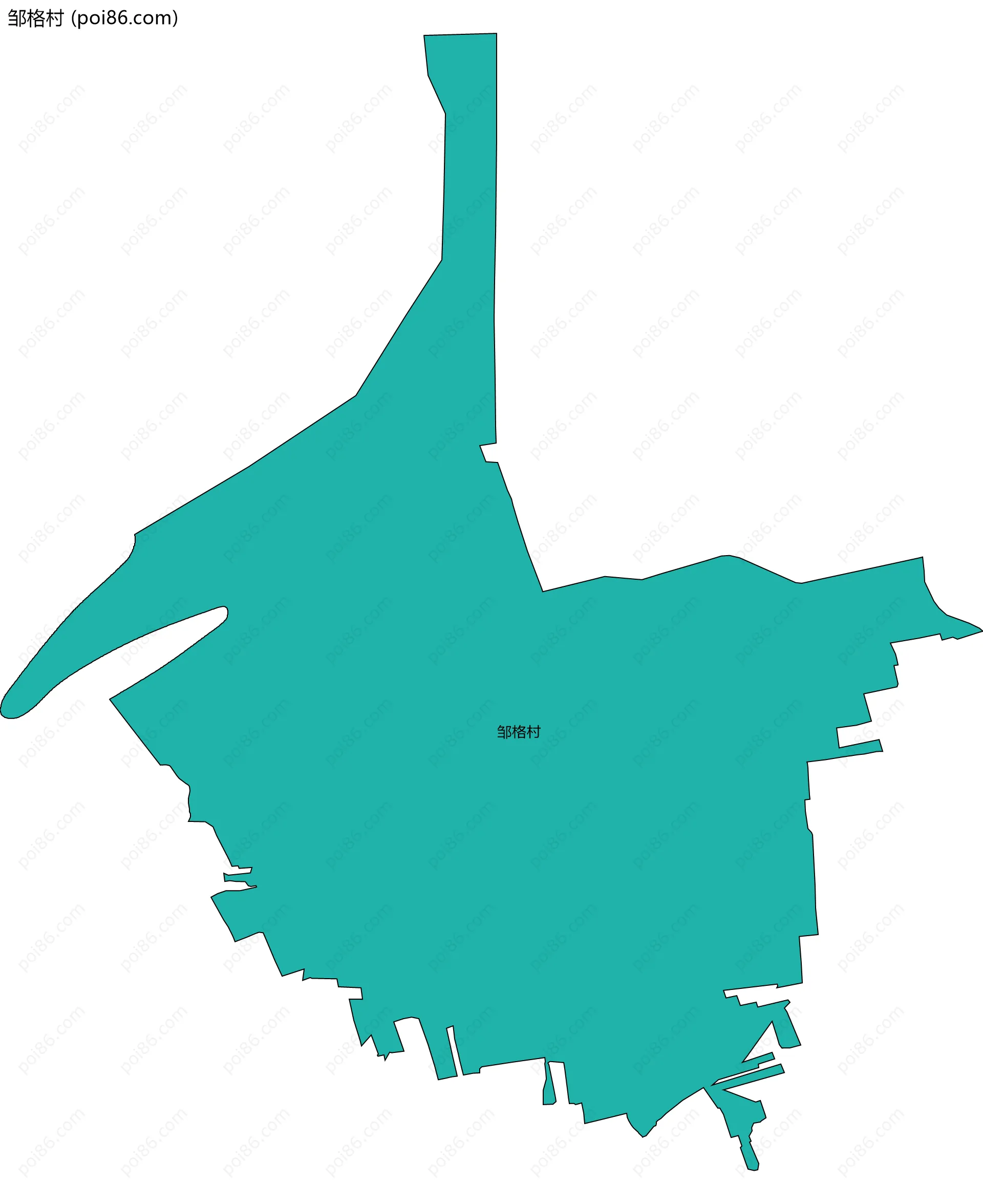 邹格村边界地图