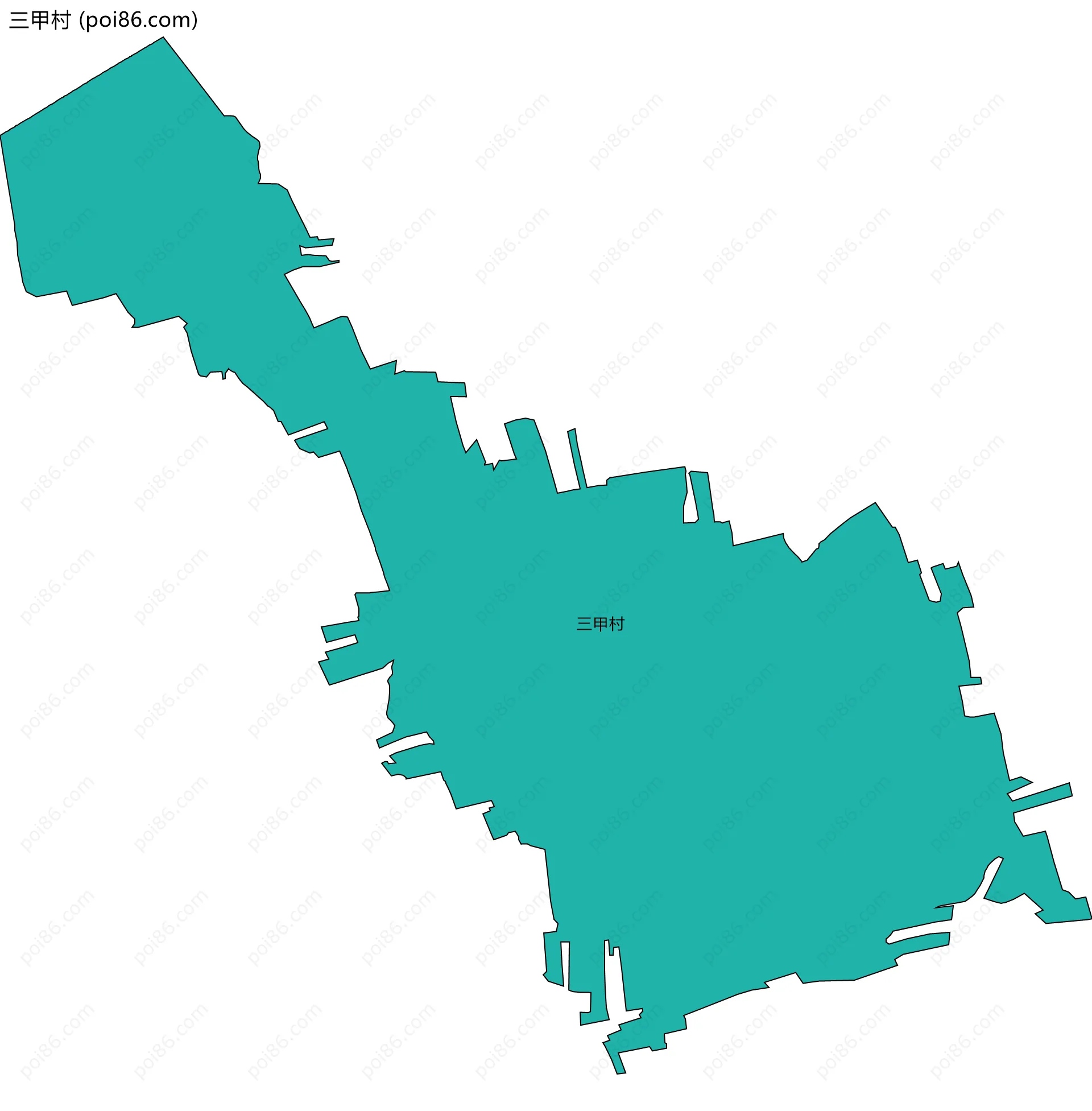 三甲村边界地图