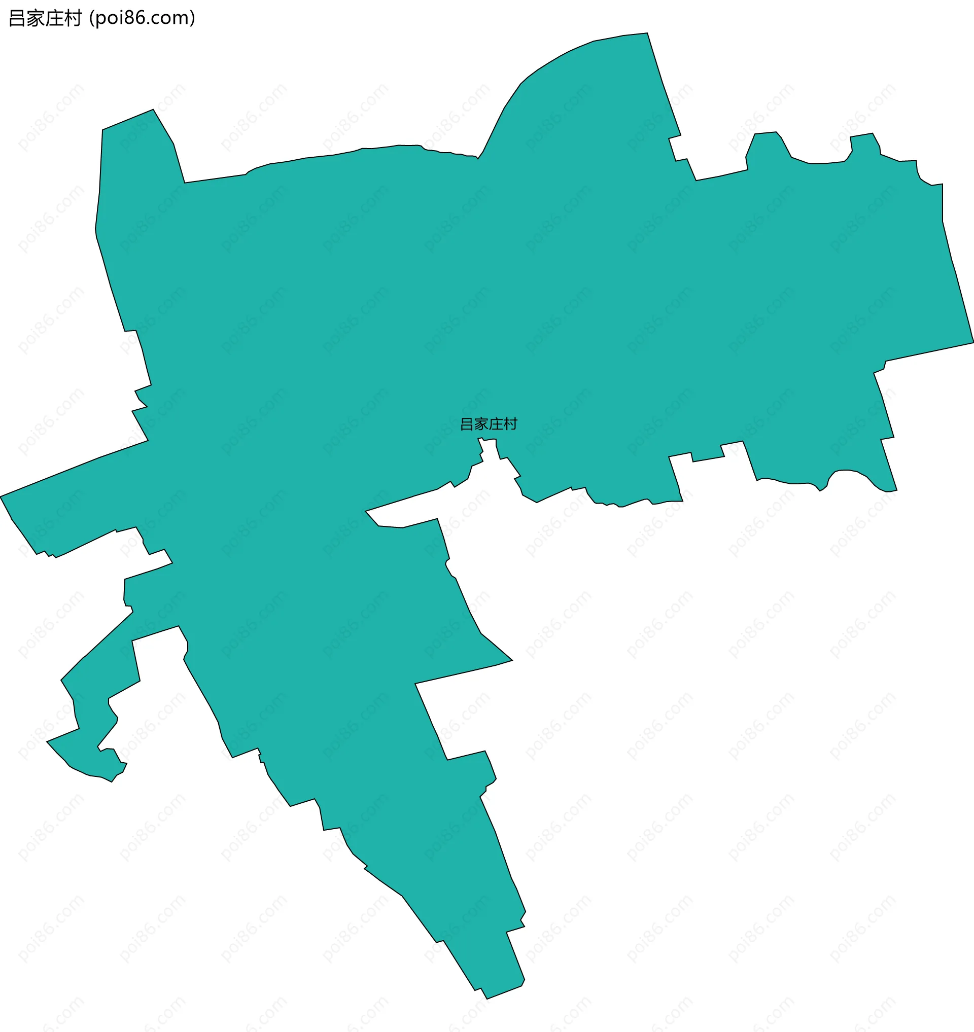 吕家庄村边界地图