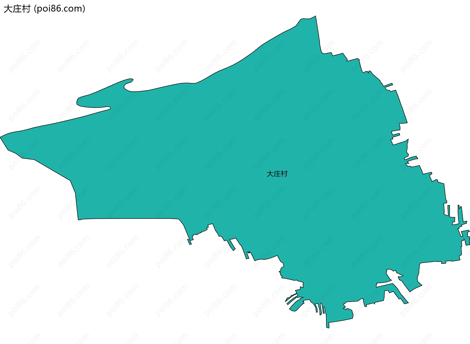 大庄村边界地图