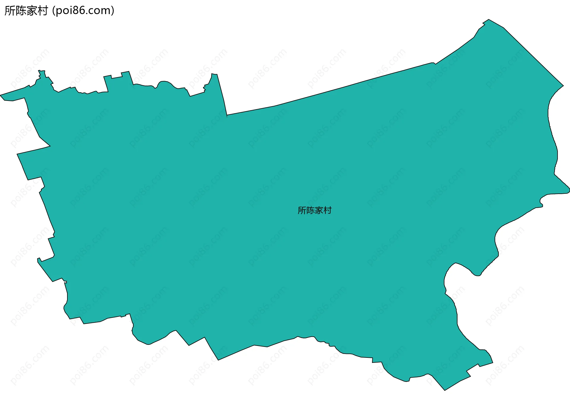 所陈家村边界地图