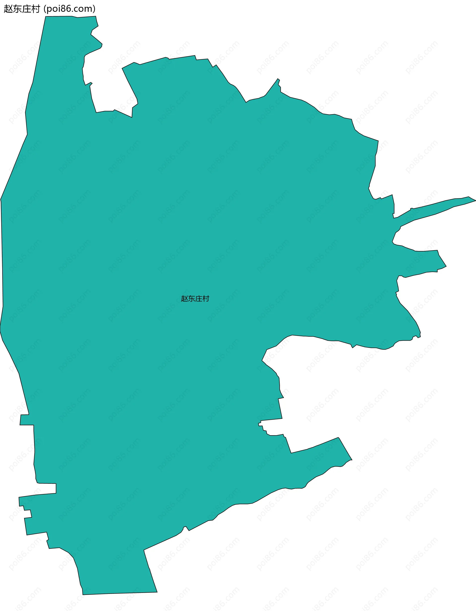 赵东庄村边界地图
