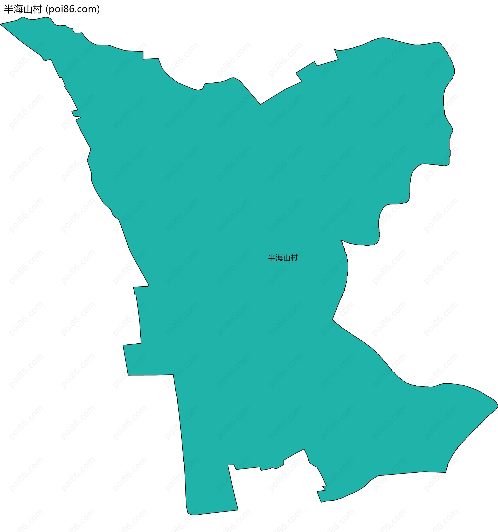 半海山村边界地图