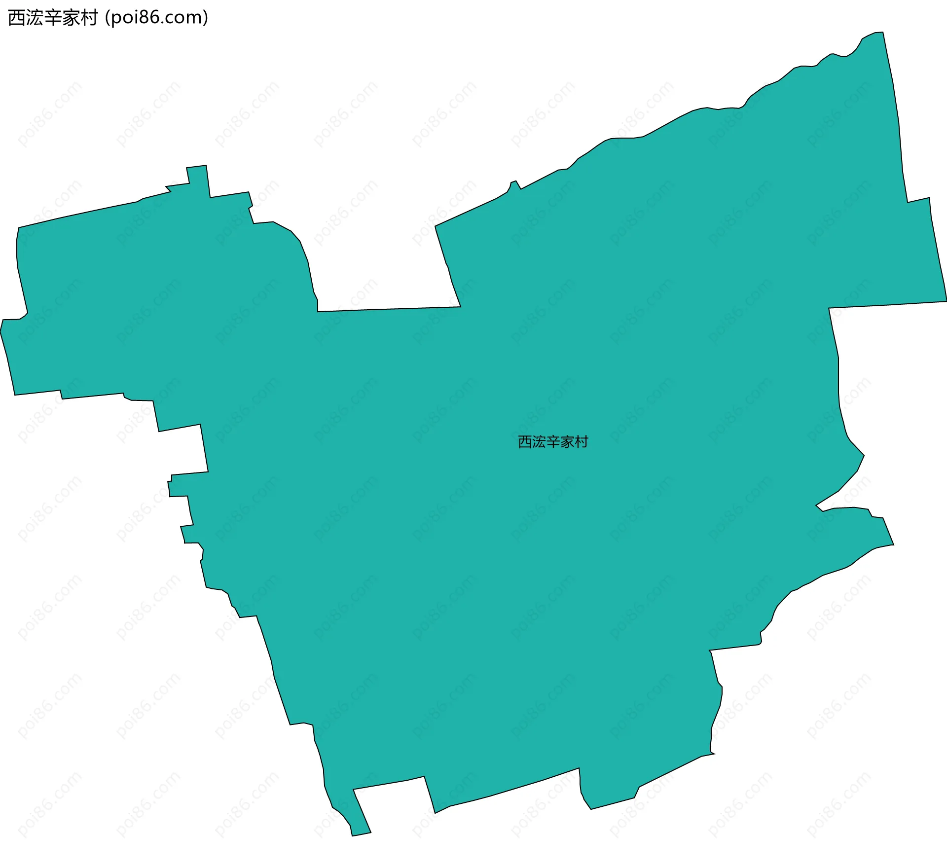 西浤辛家村边界地图