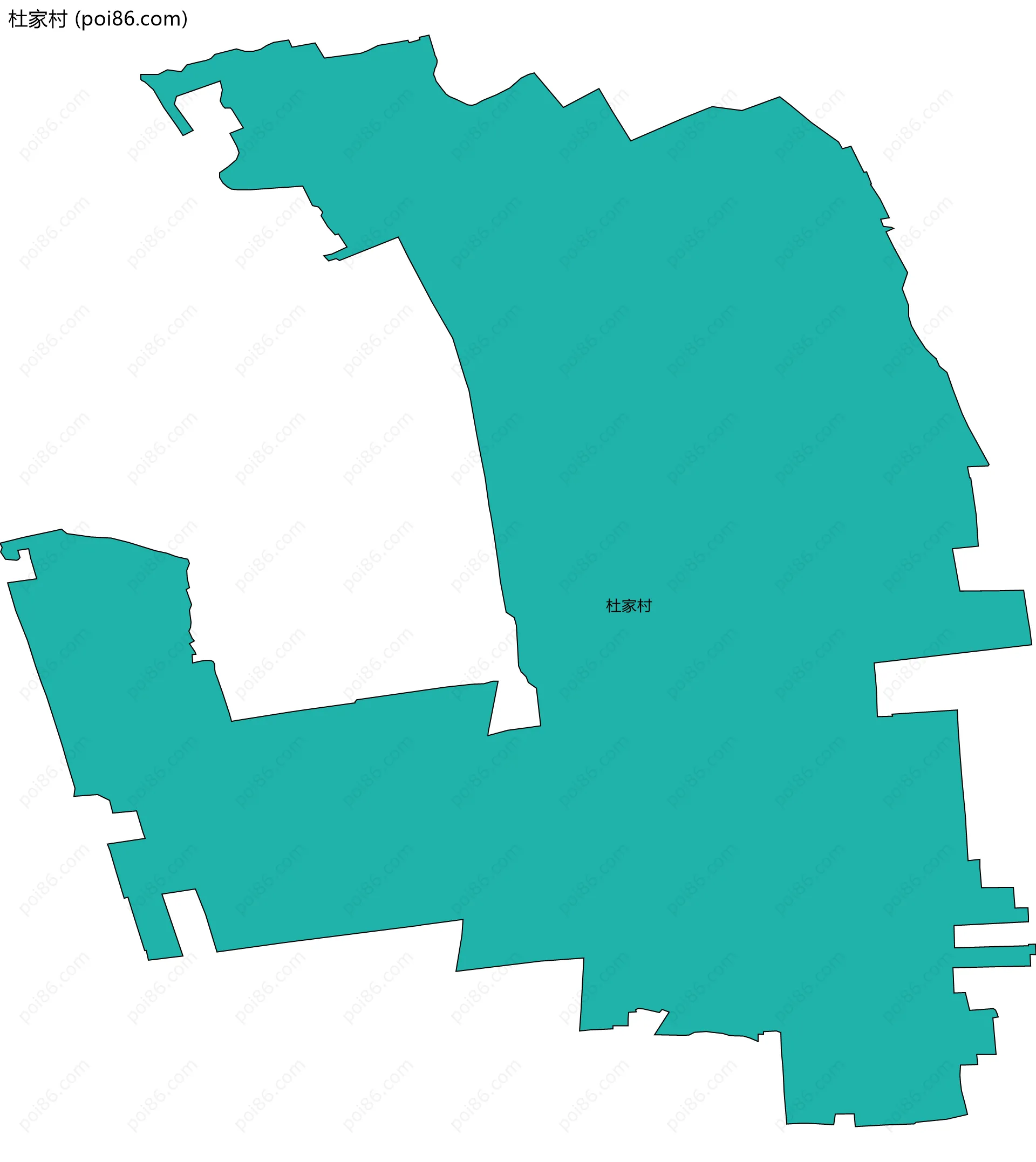 杜家村边界地图