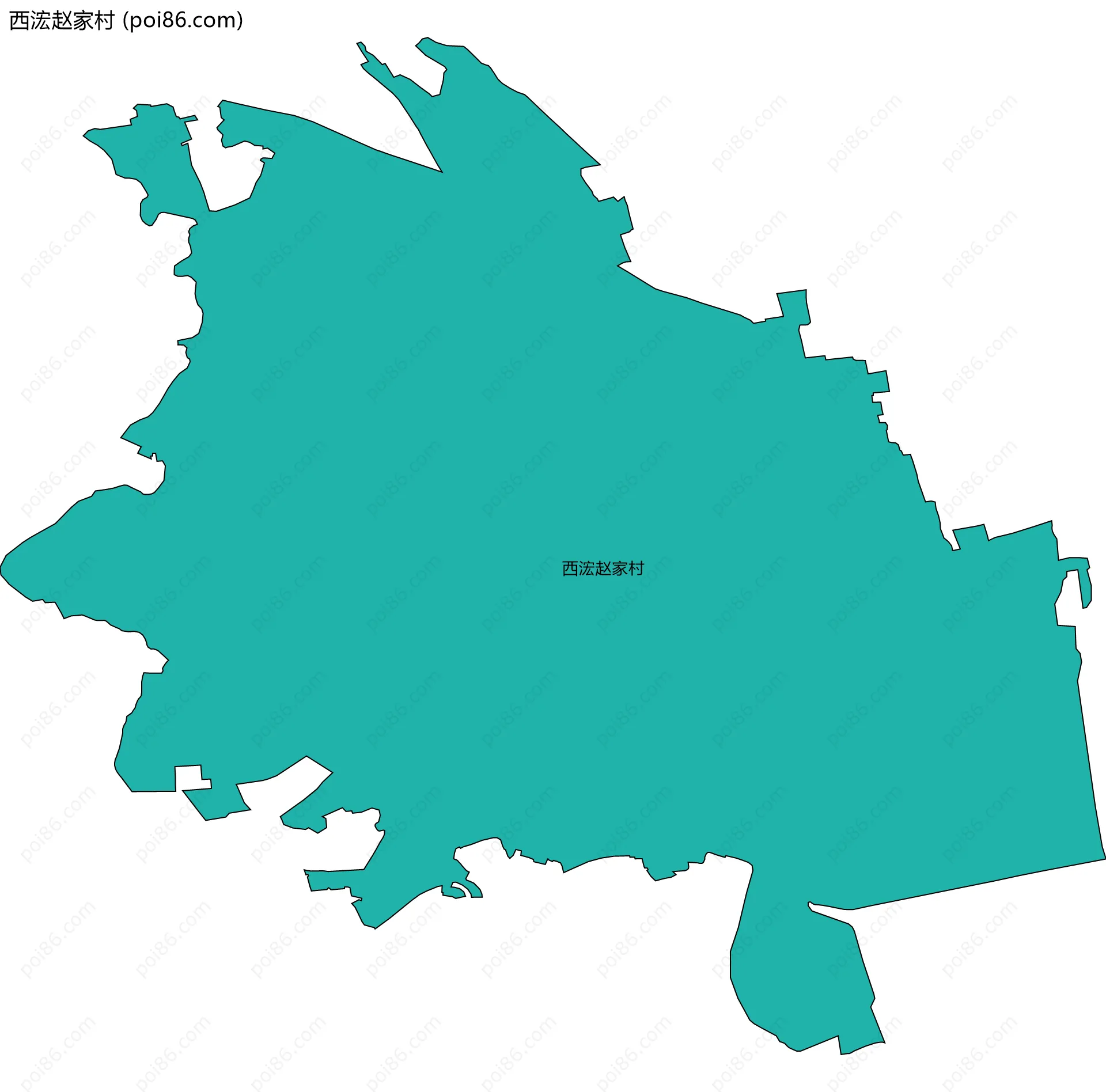 西浤赵家村边界地图