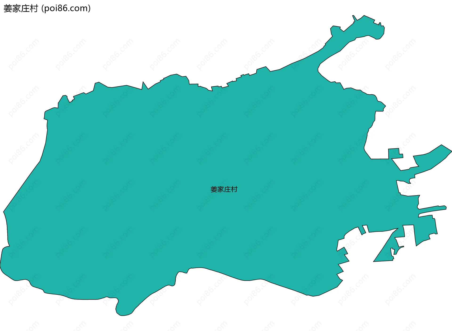 姜家庄村边界地图