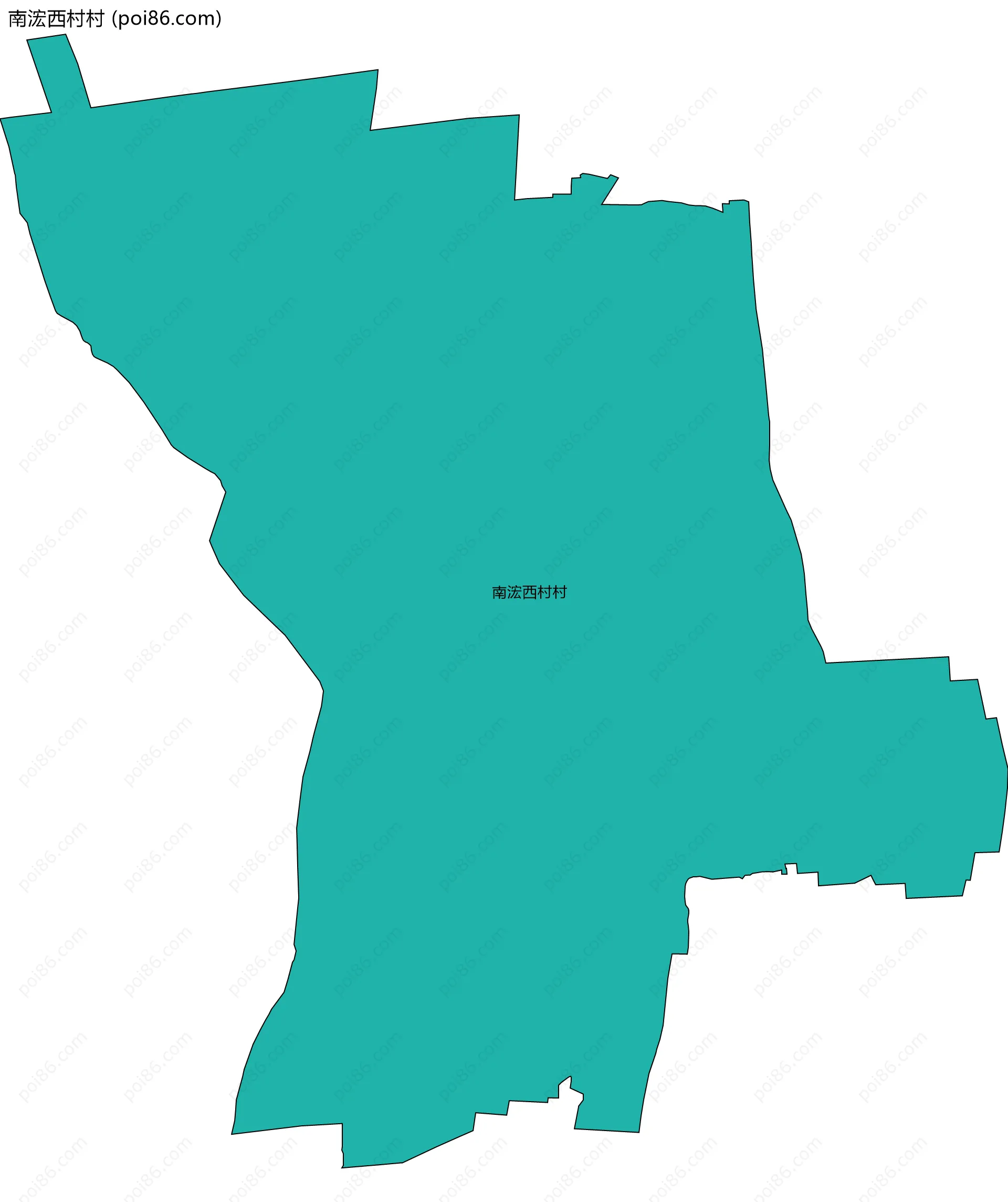 南浤西村村边界地图