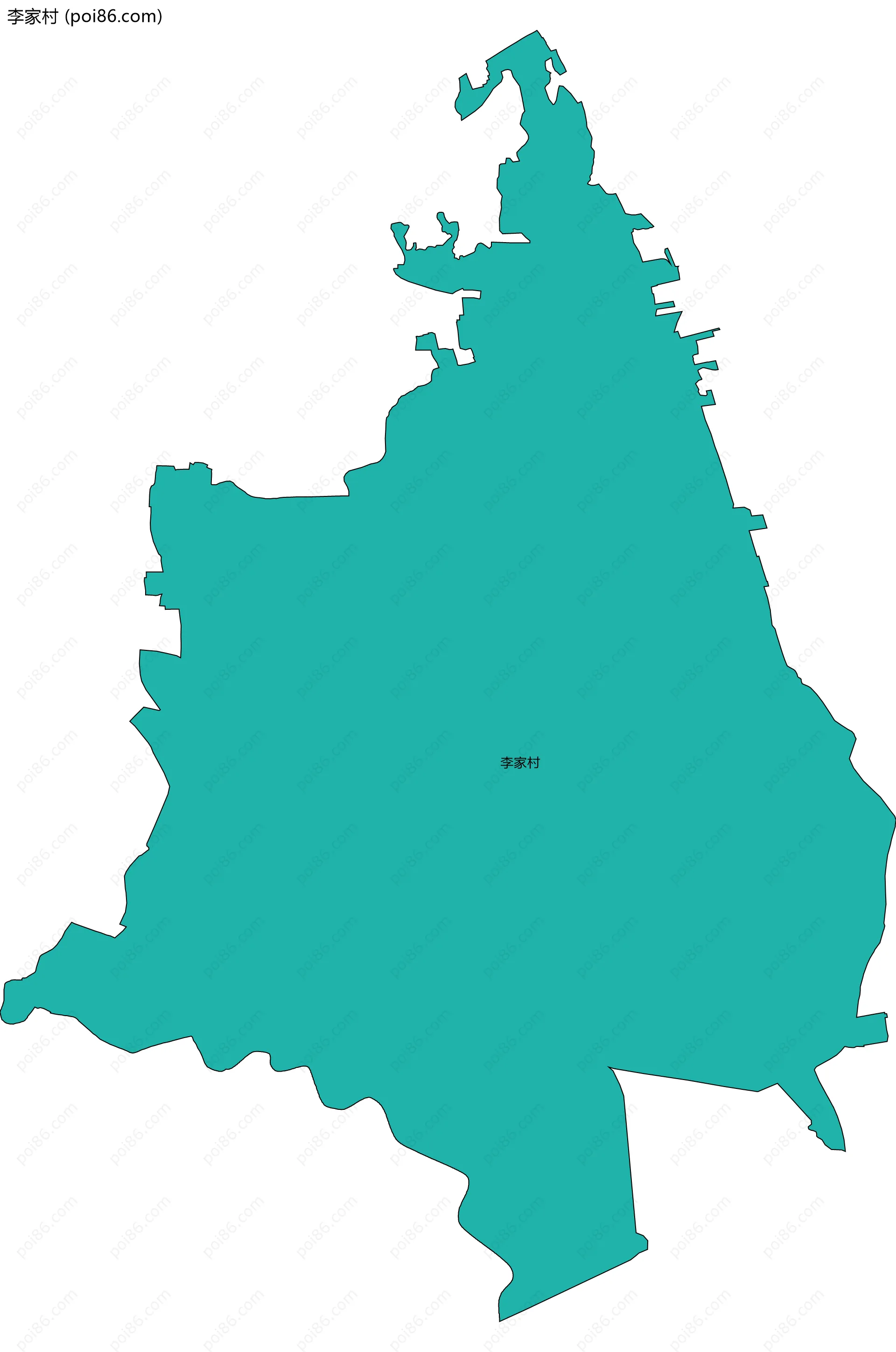 李家村边界地图