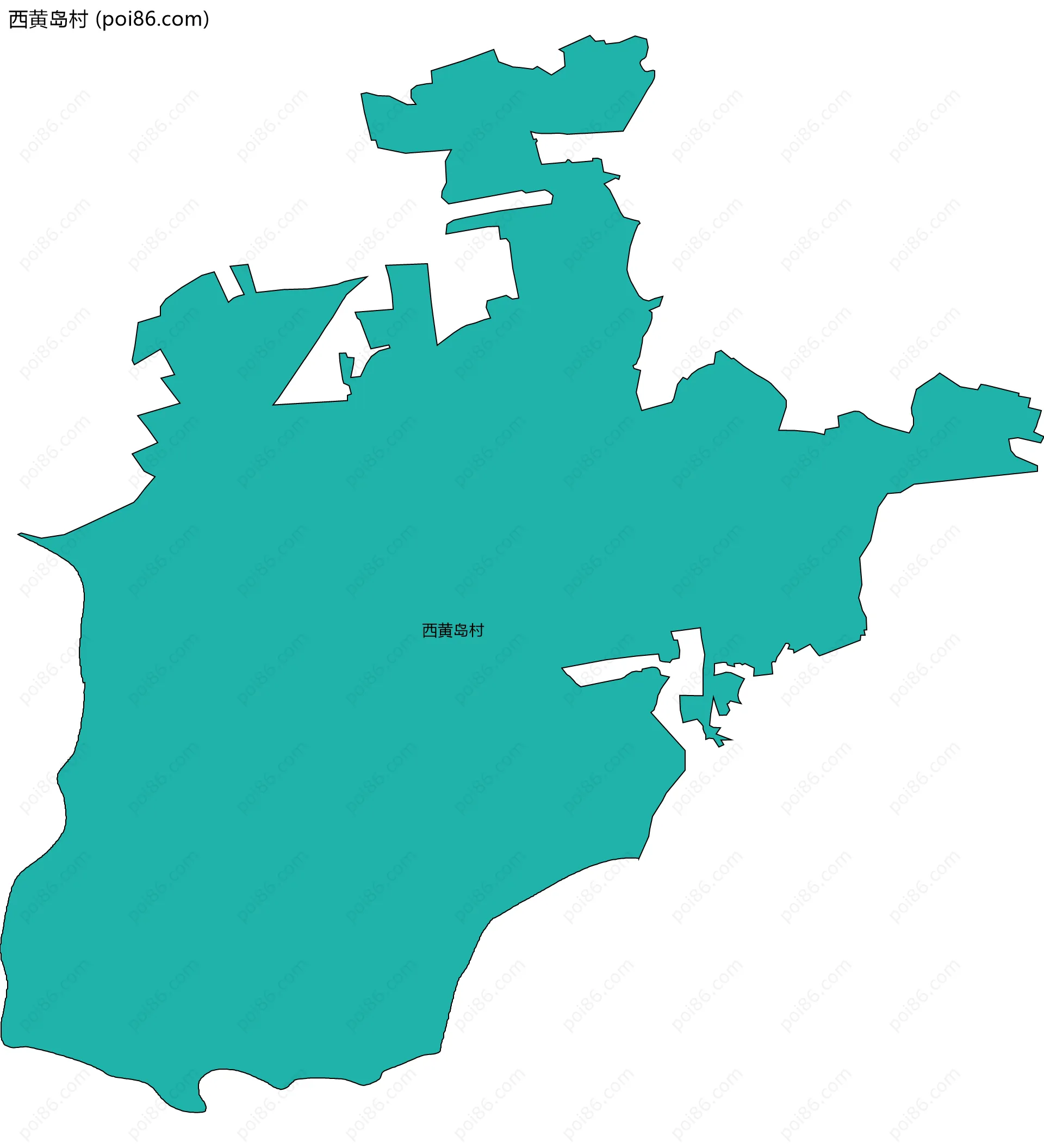 西黄岛村边界地图