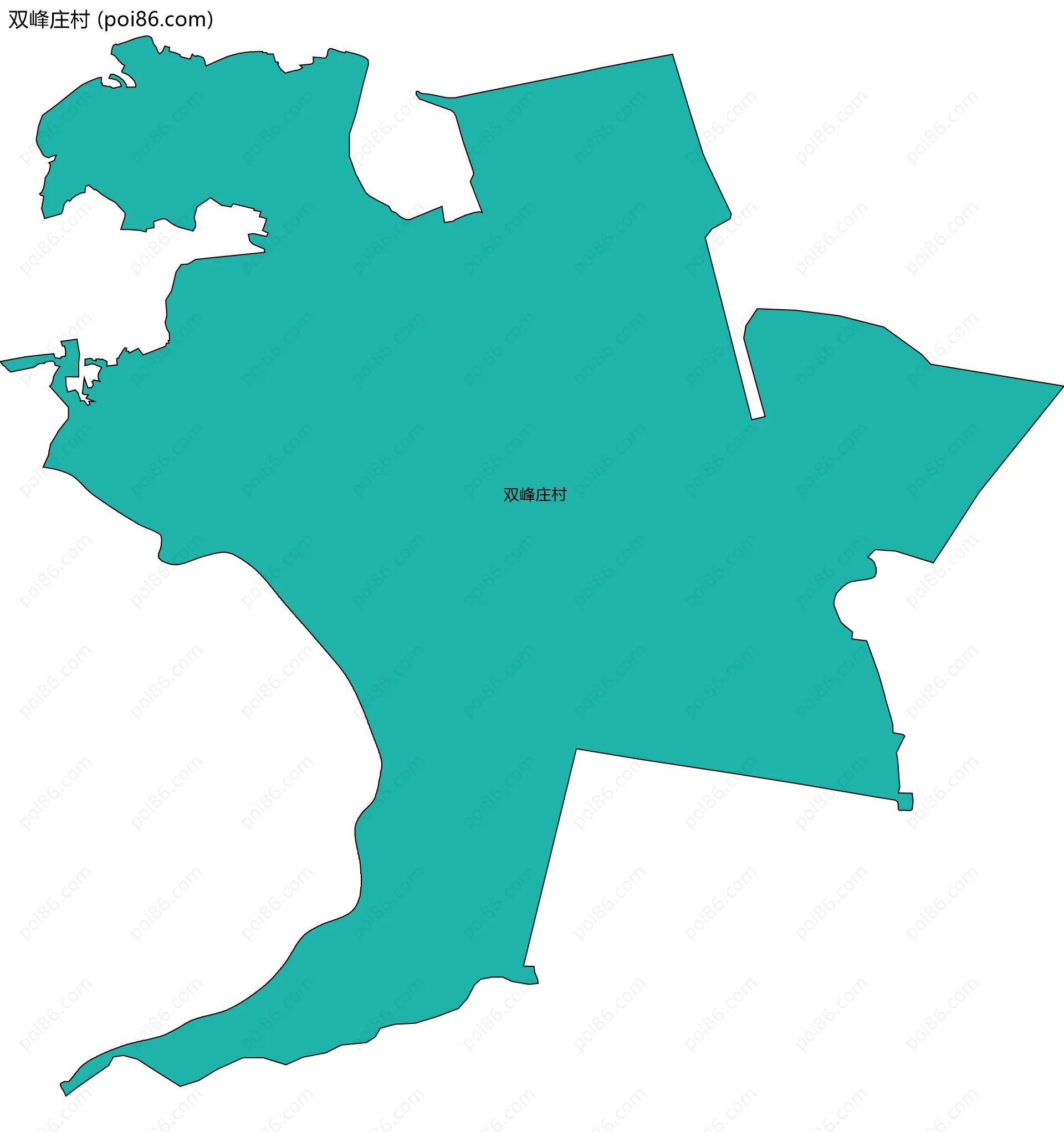 双峰庄村边界地图
