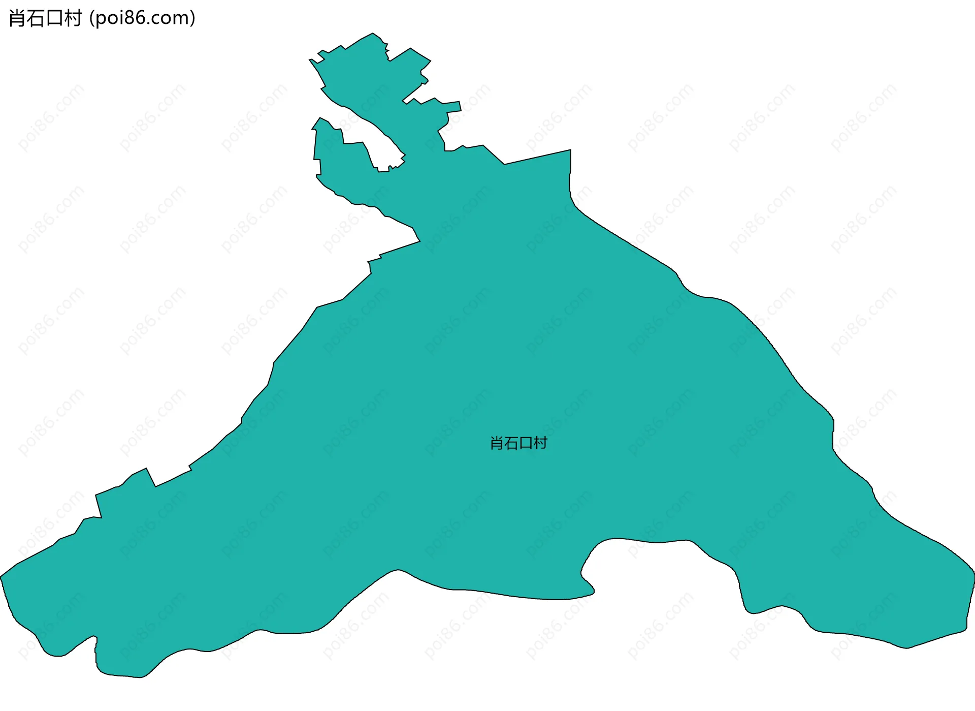 肖石口村边界地图