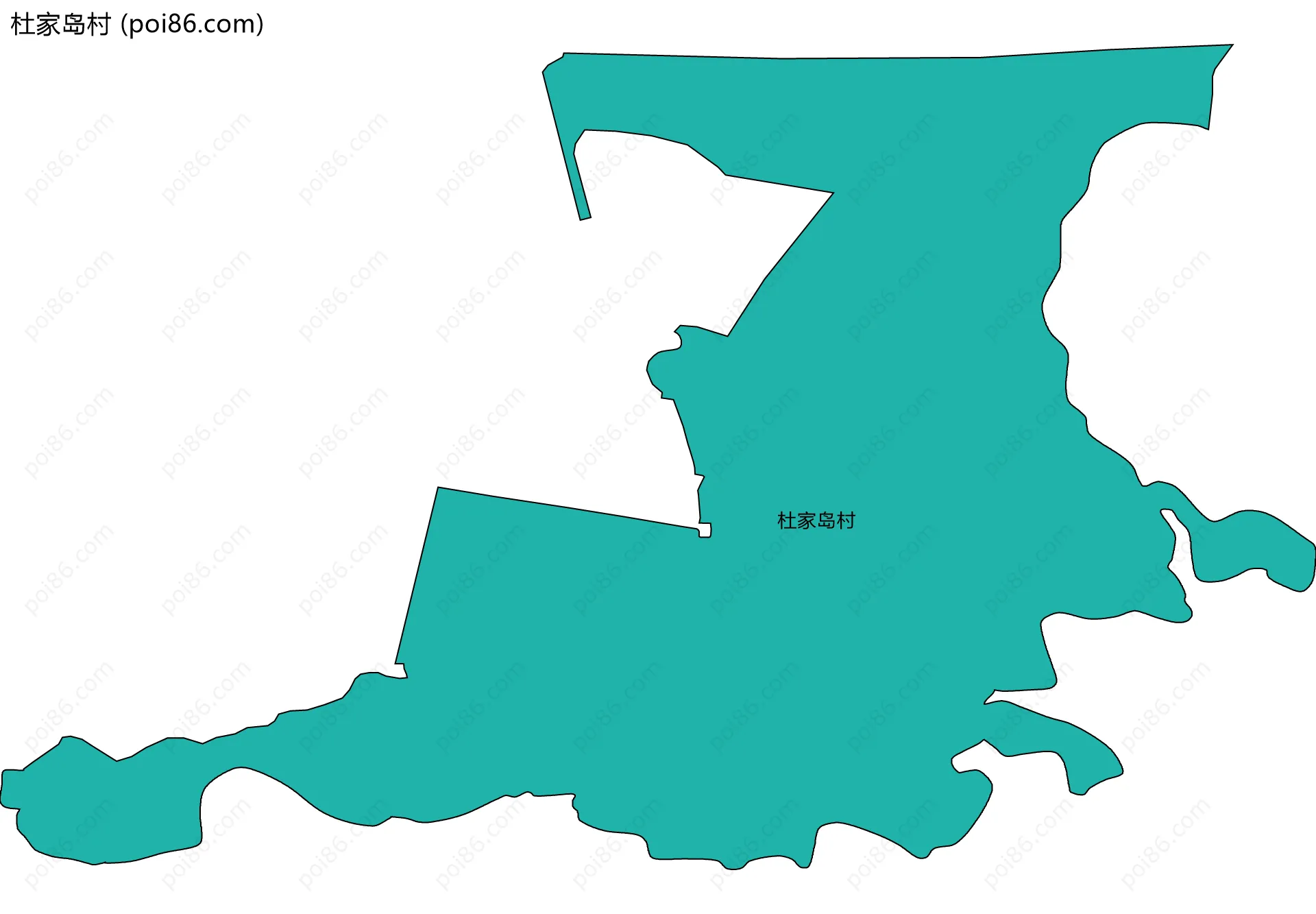 杜家岛村边界地图