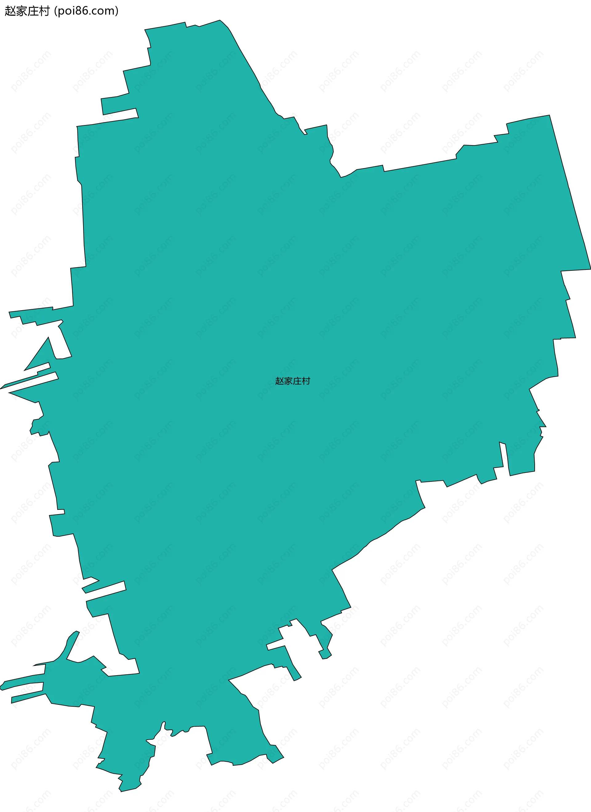 赵家庄村边界地图