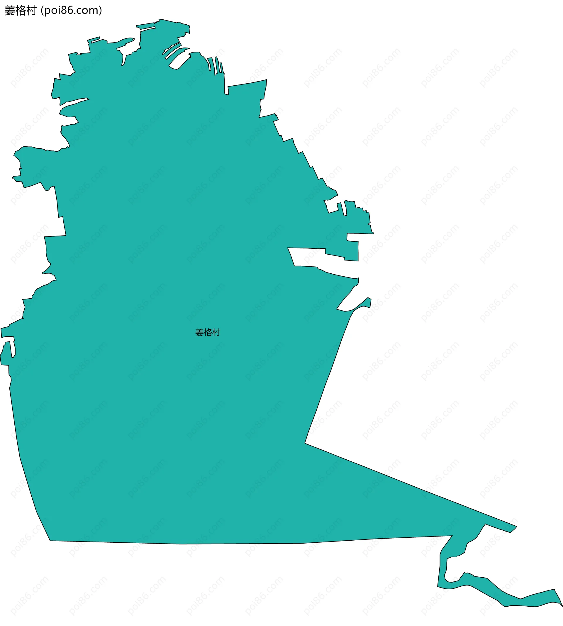 姜格村边界地图