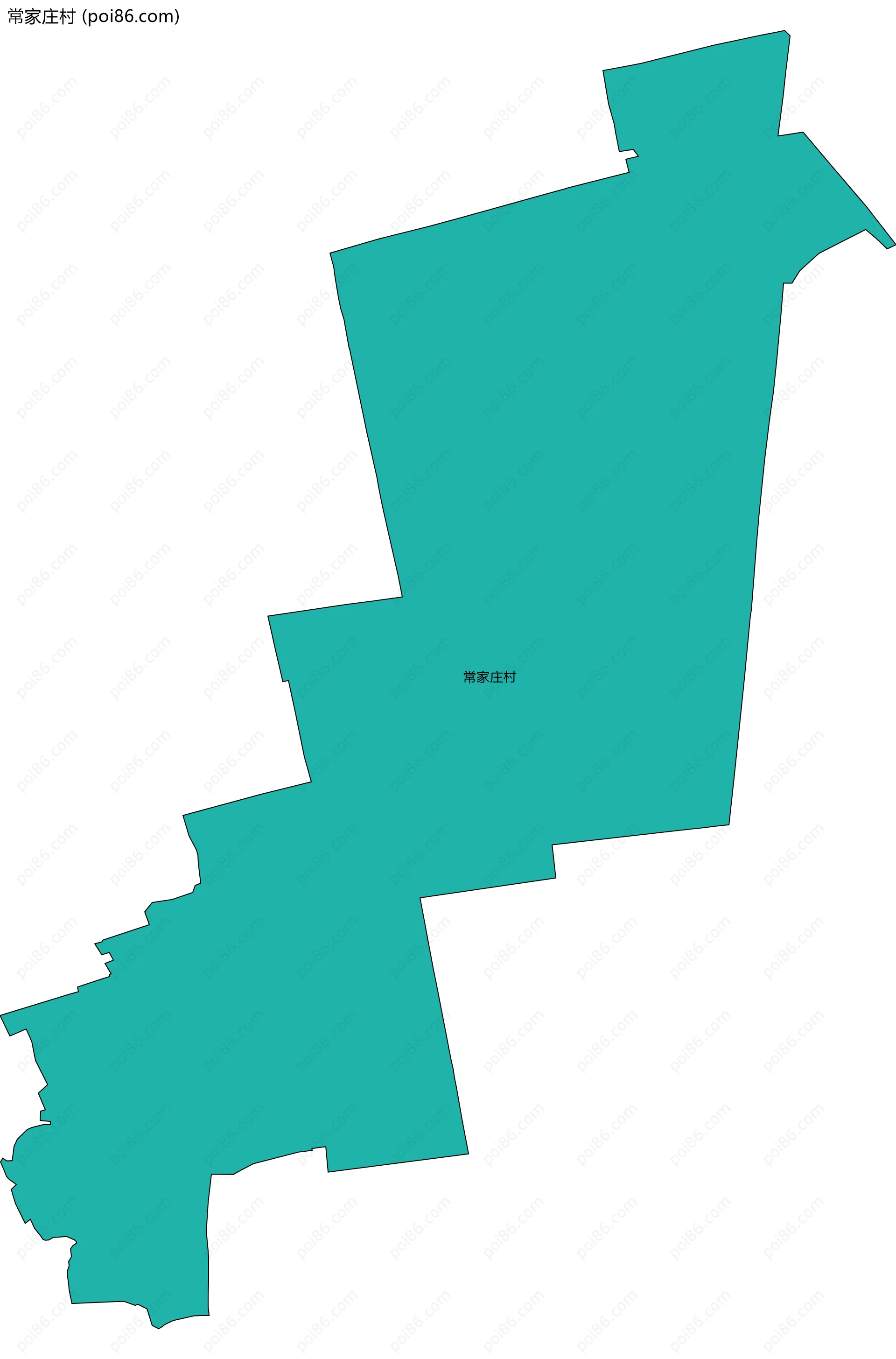 常家庄村边界地图