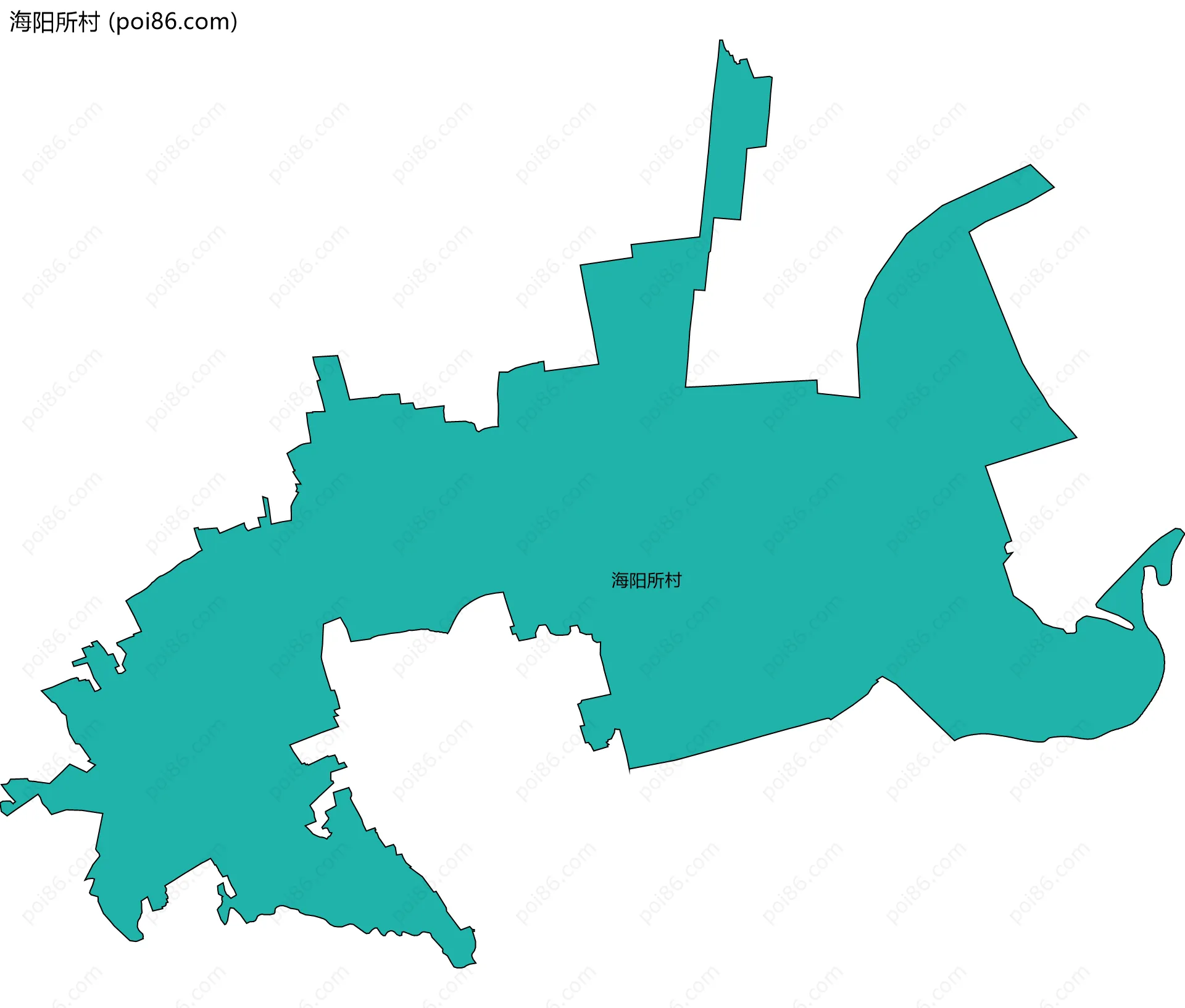 海阳所村边界地图