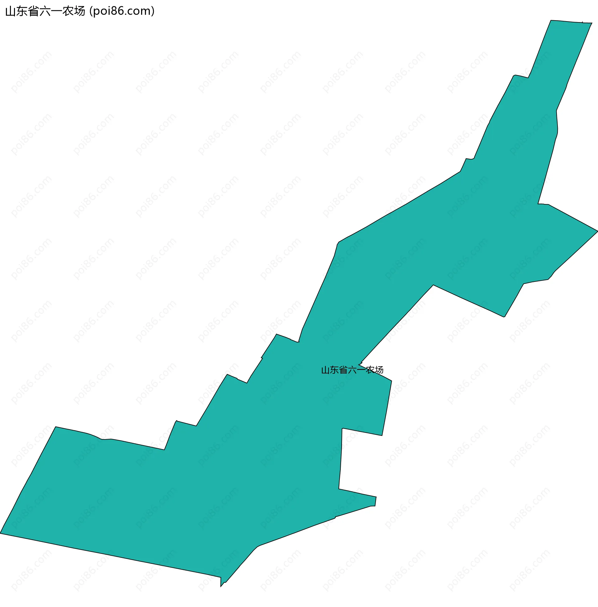 山东省六一农场边界地图