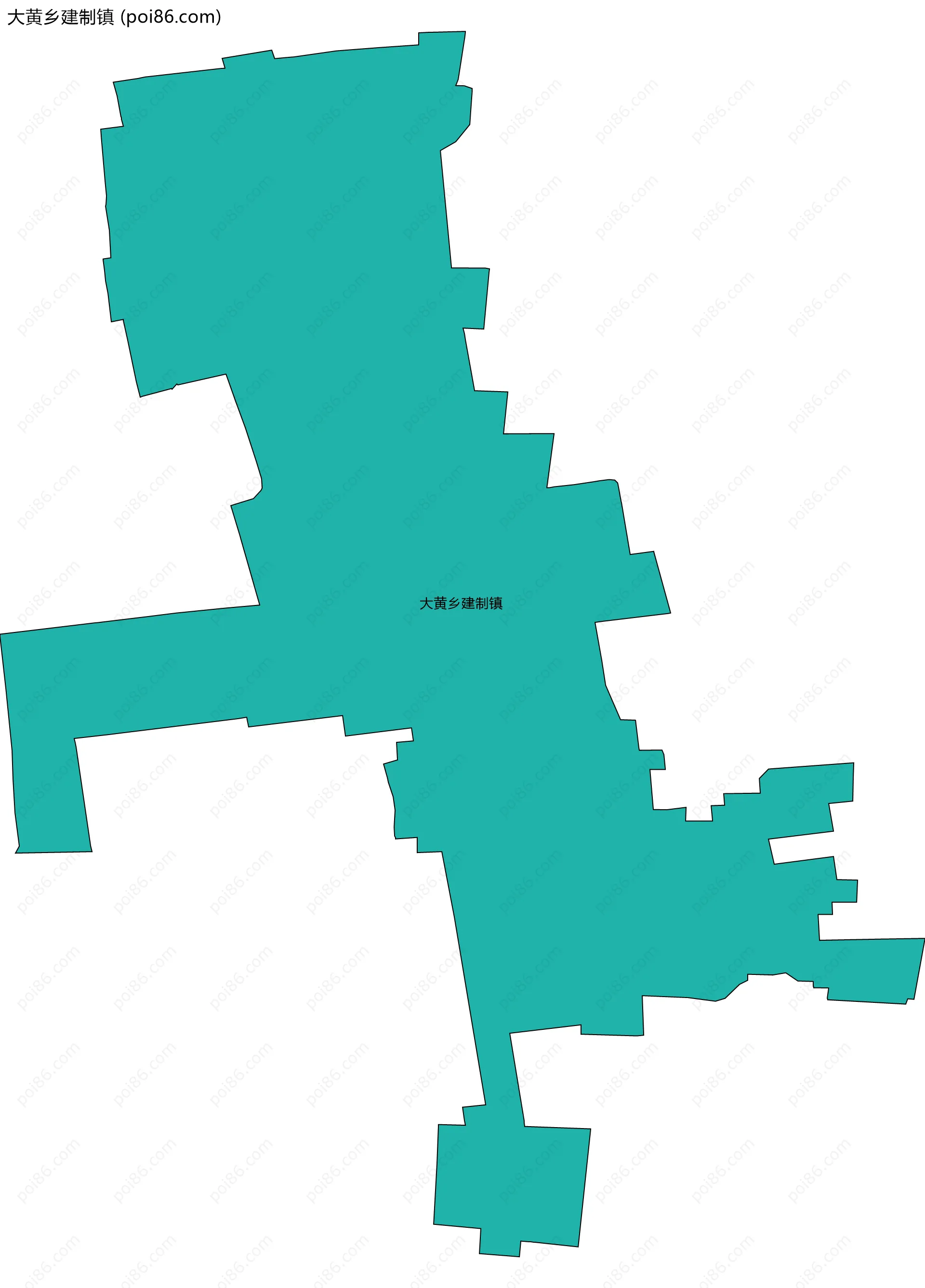 大黄乡建制镇边界地图