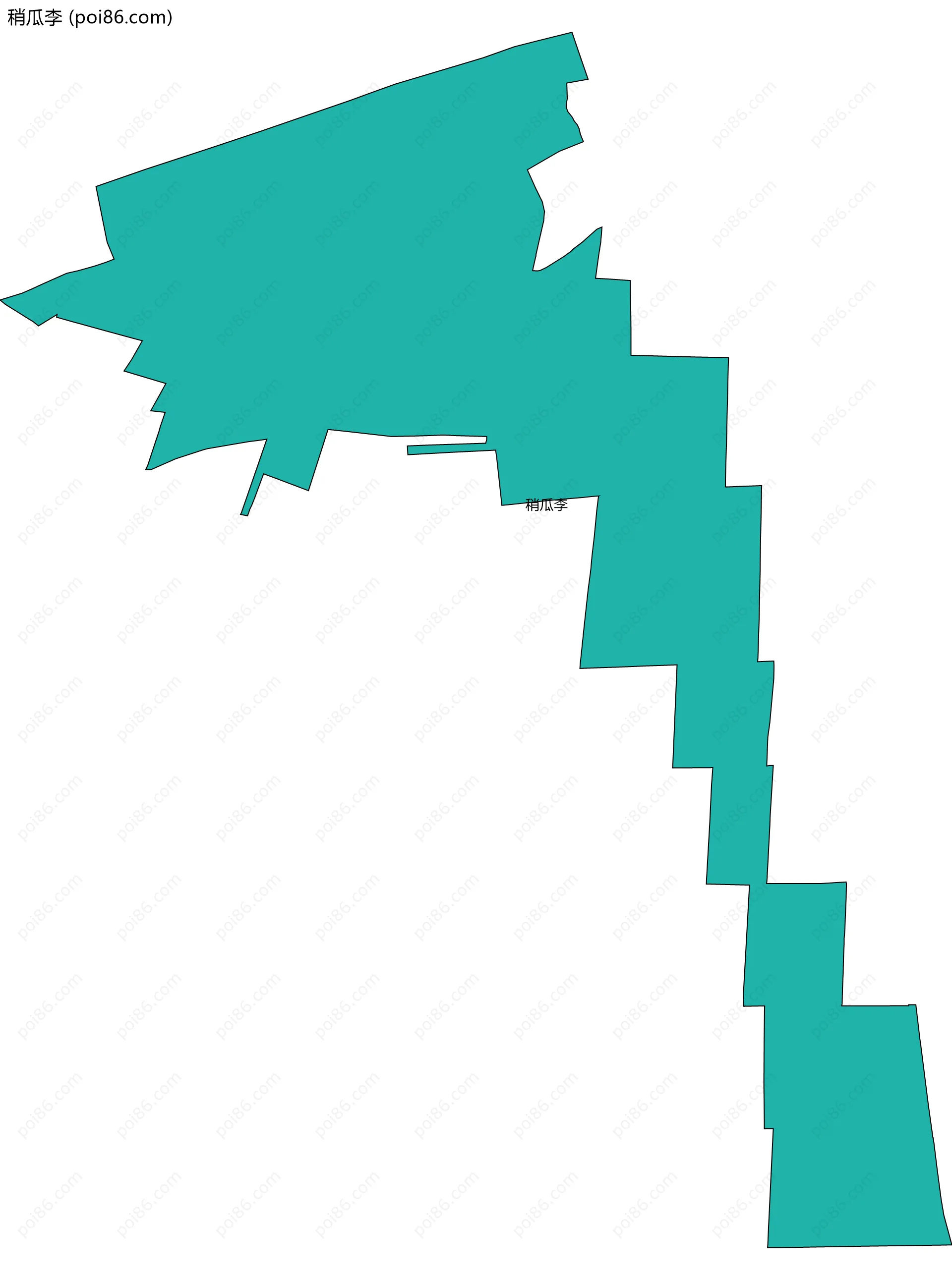 稍瓜李边界地图