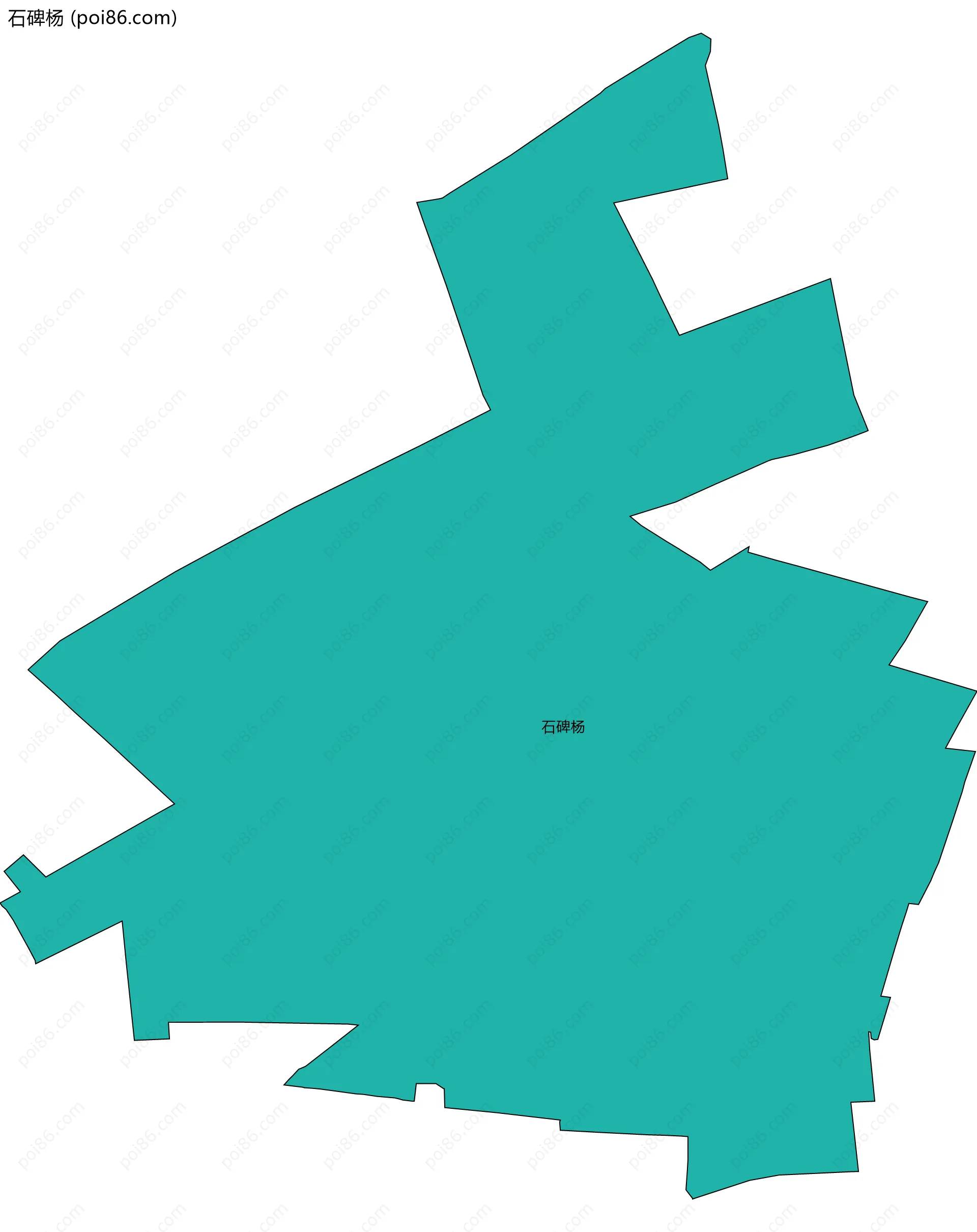 石碑杨边界地图