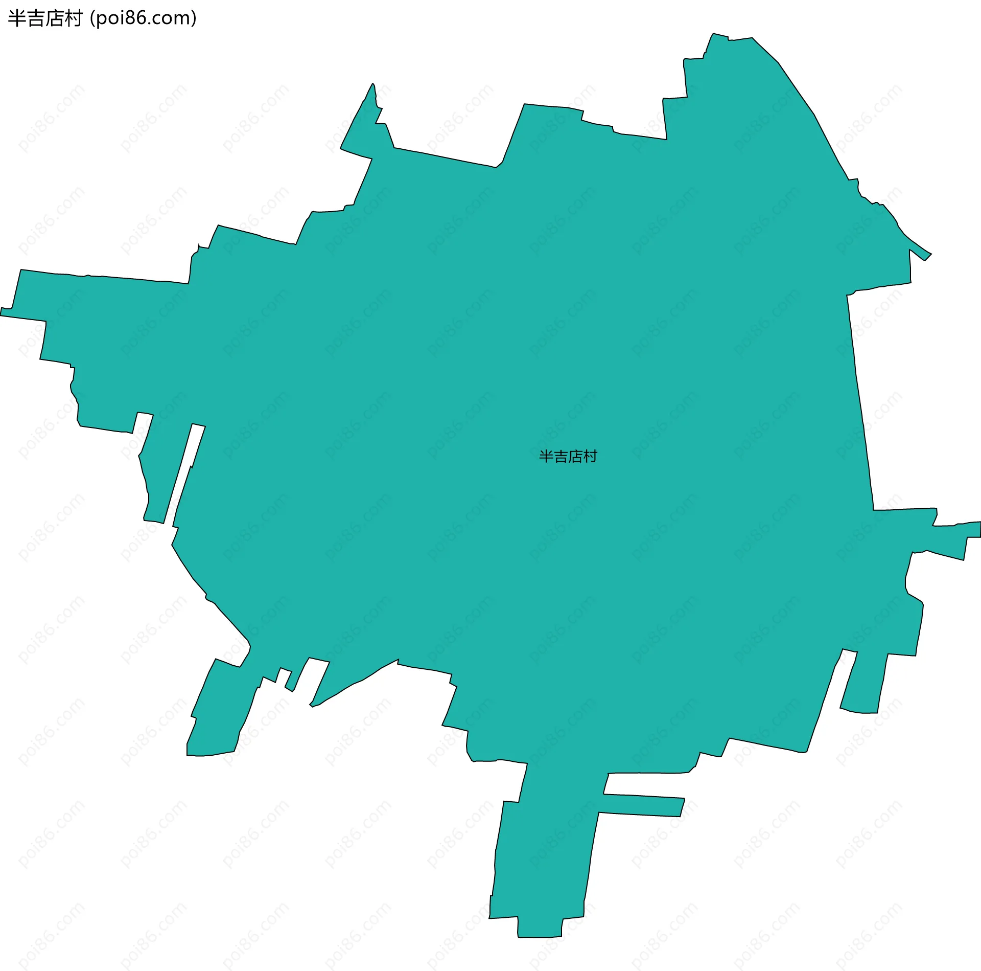 半吉店村边界地图
