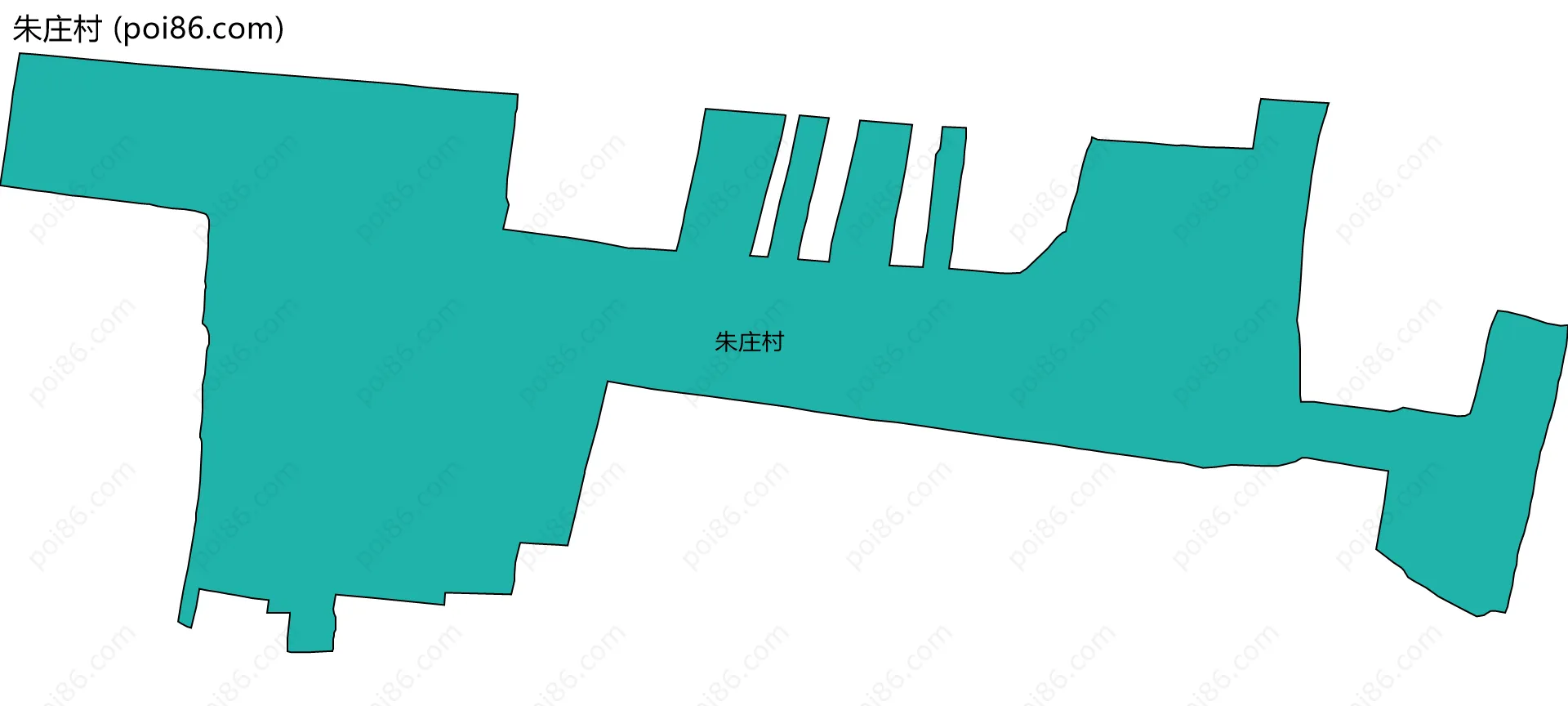 朱庄村边界地图