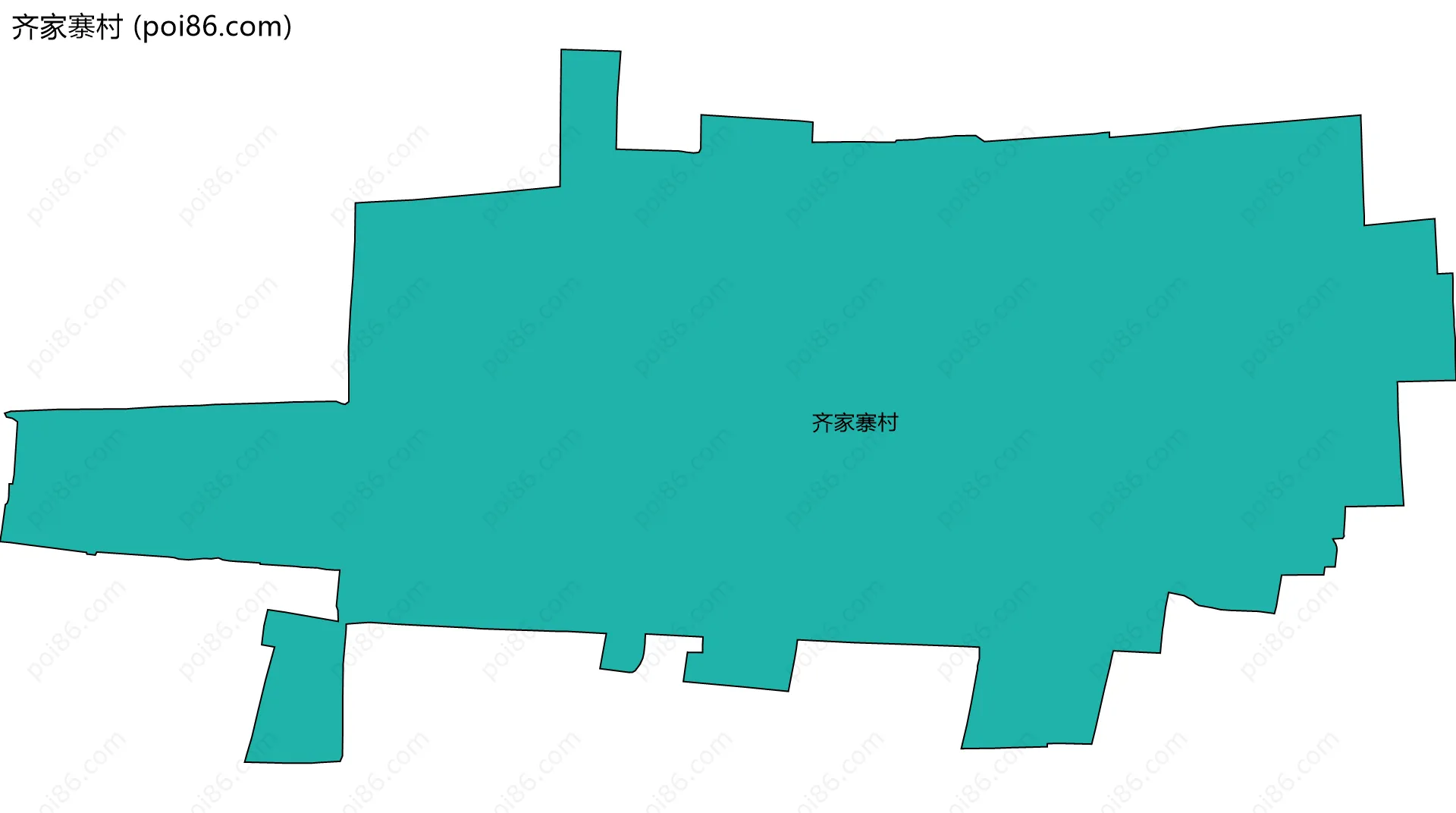齐家寨村边界地图