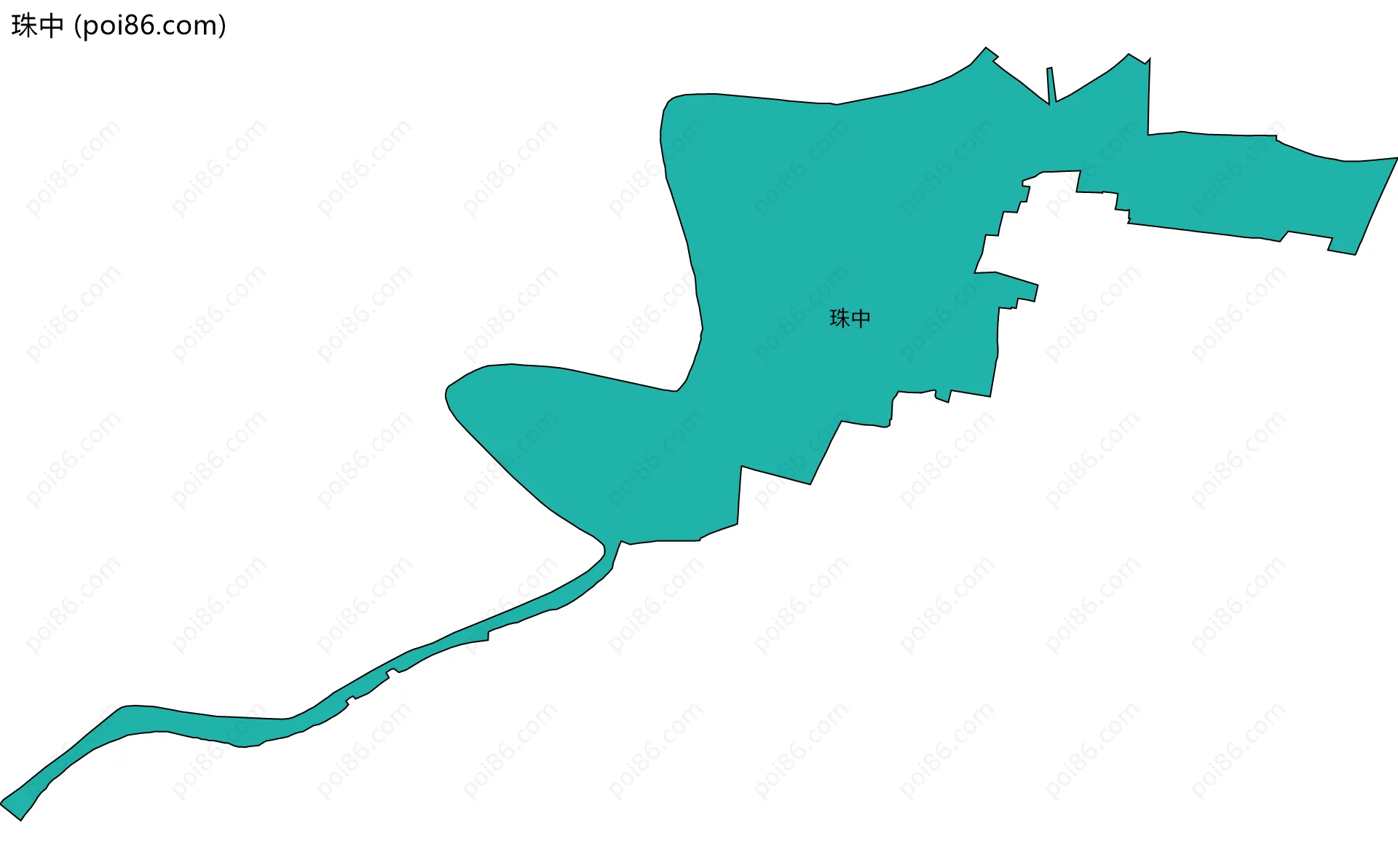 珠中边界地图
