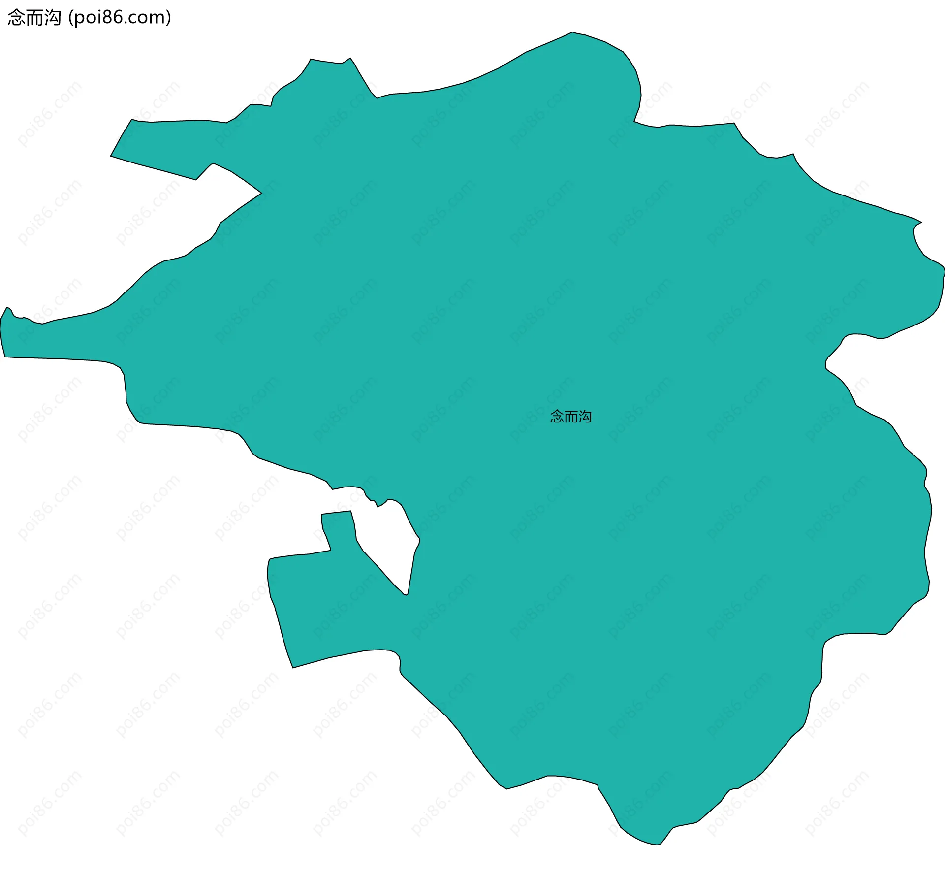 念而沟边界地图