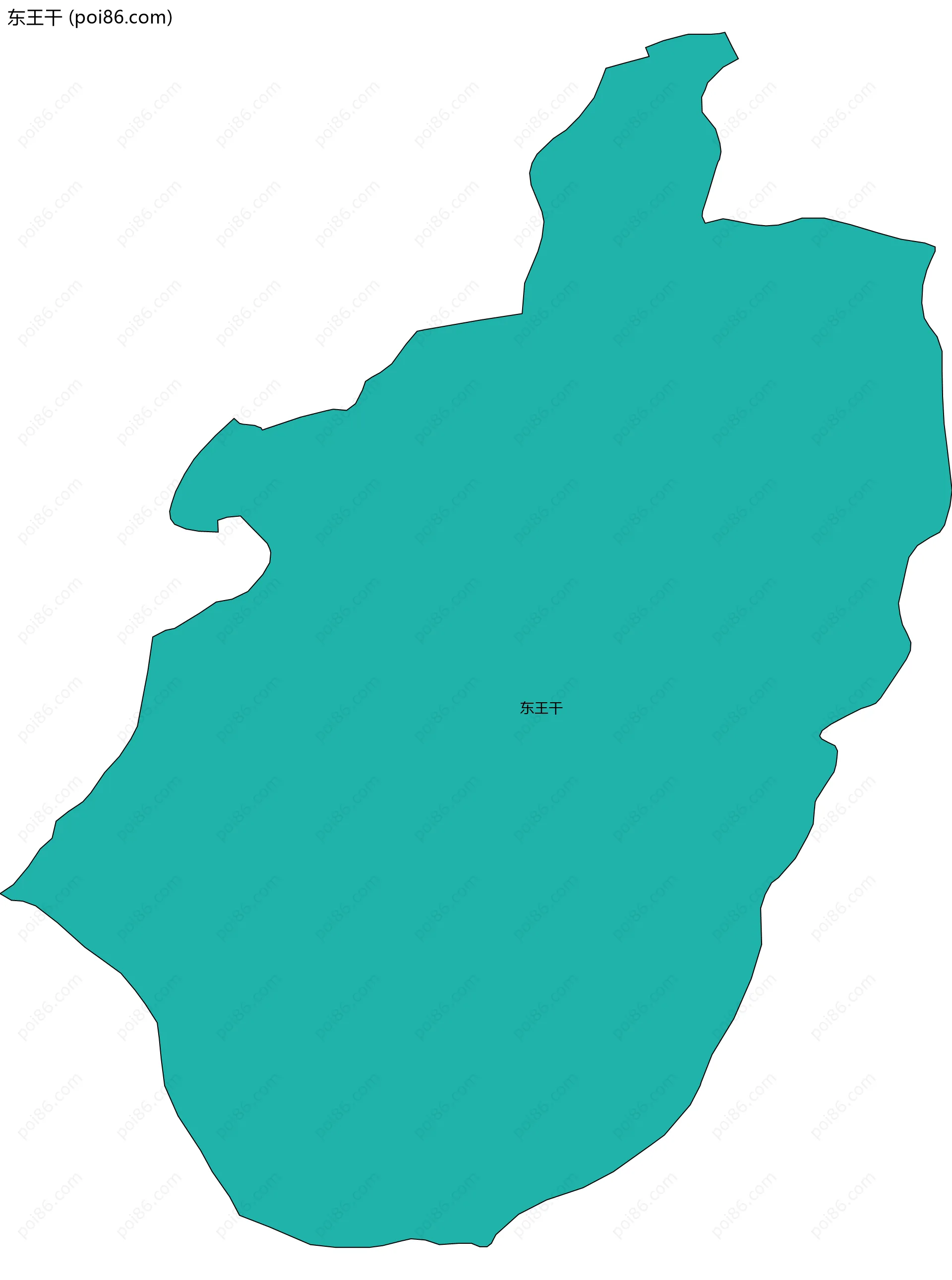 东王干边界地图