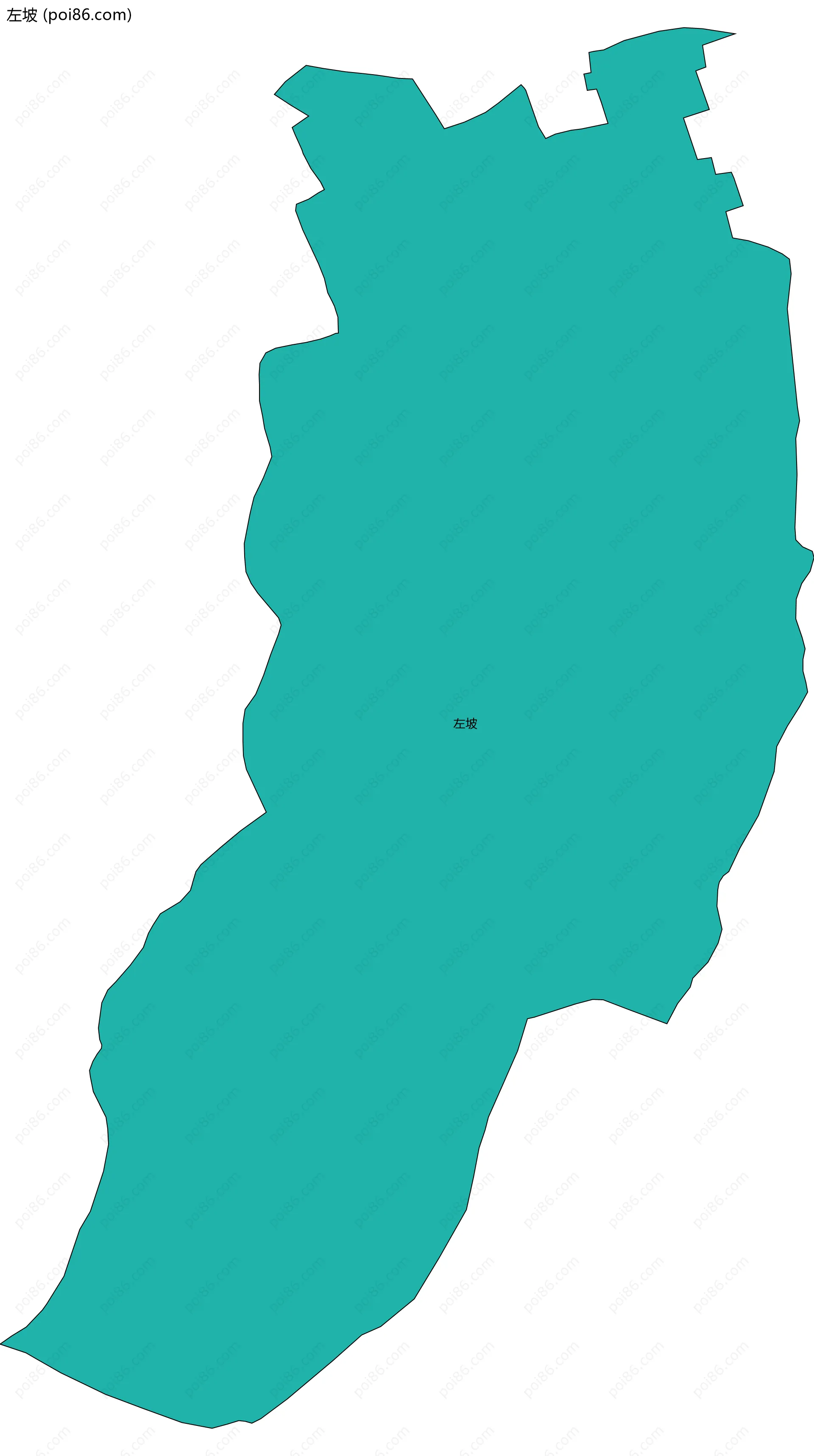 左坡边界地图