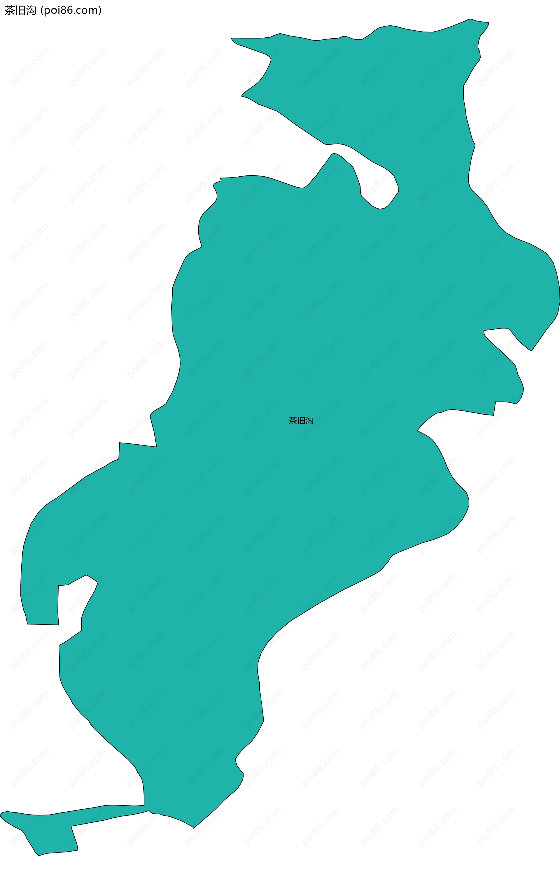 茶旧沟边界地图