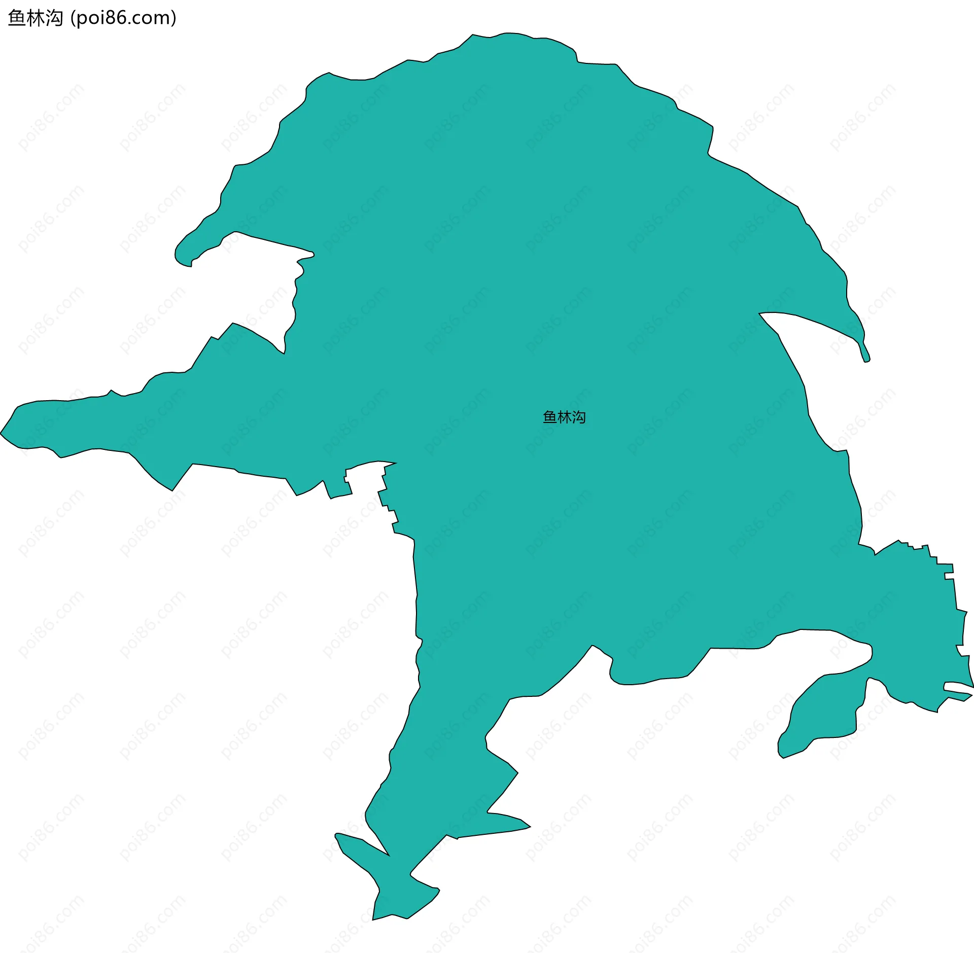 鱼林沟边界地图