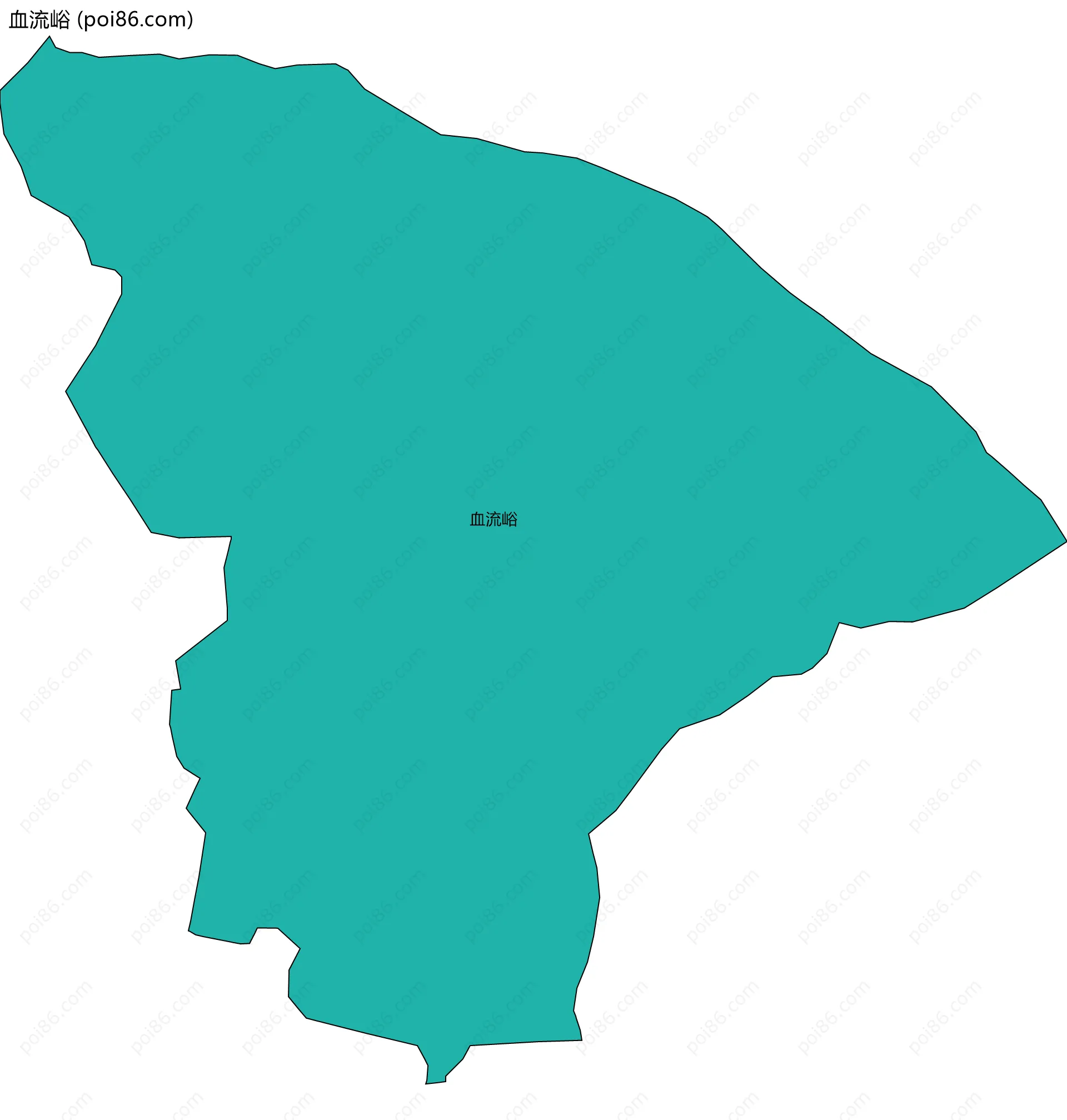 血流峪边界地图