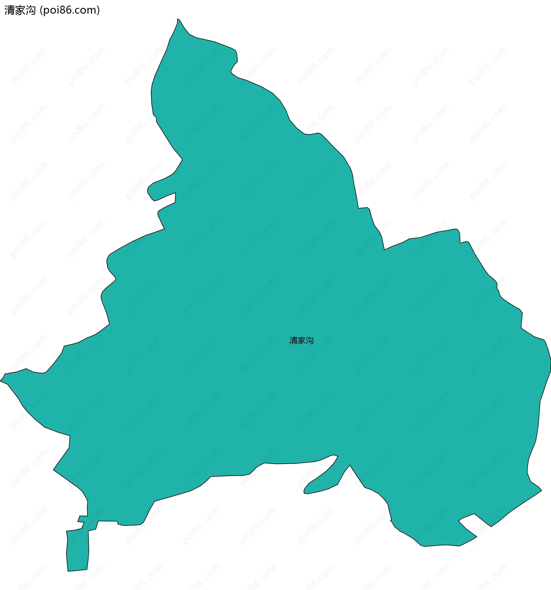 清家沟边界地图