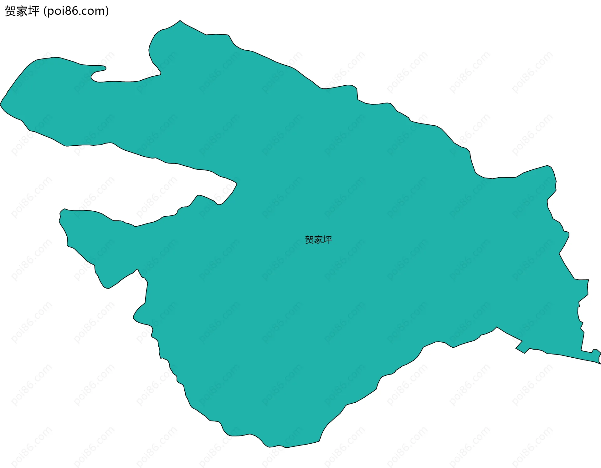 贺家坪边界地图