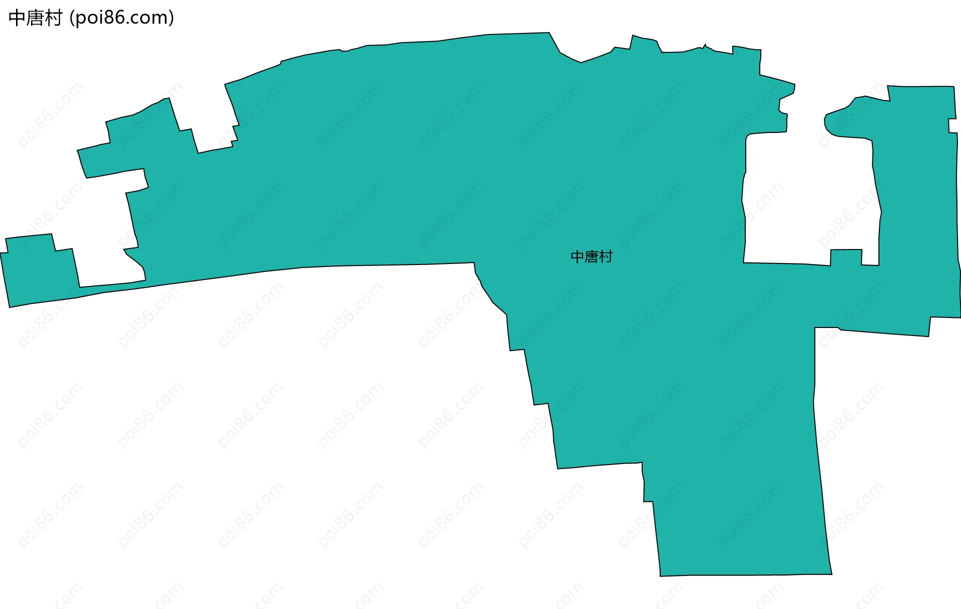 中唐村边界地图