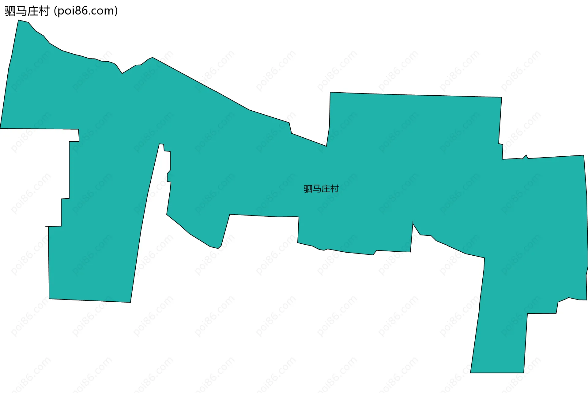驷马庄村边界地图