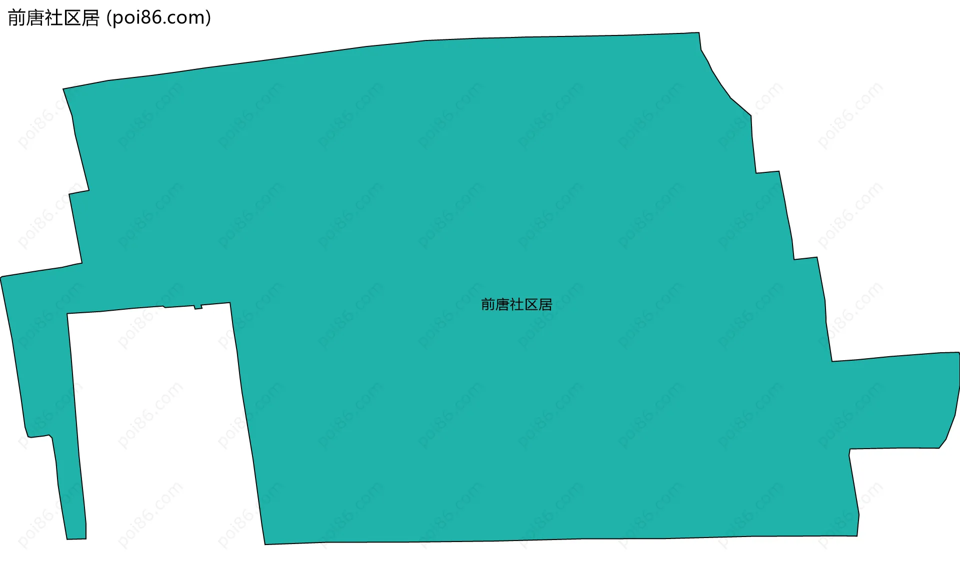 前唐社区居边界地图