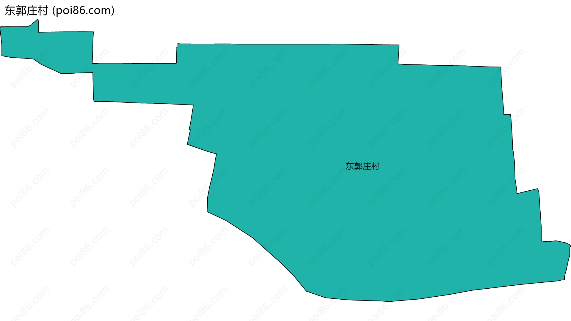 东郭庄村边界地图