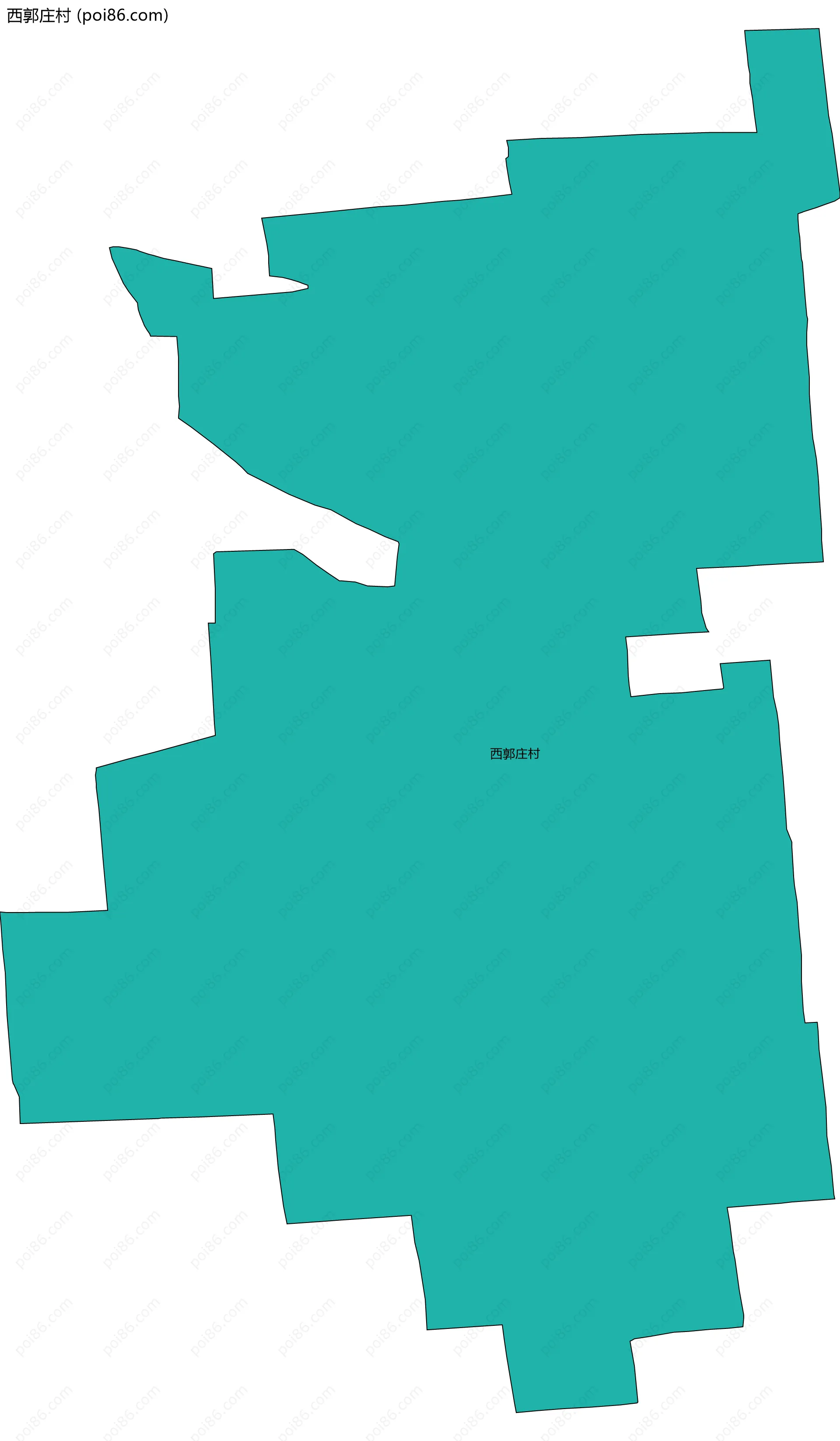 西郭庄村边界地图