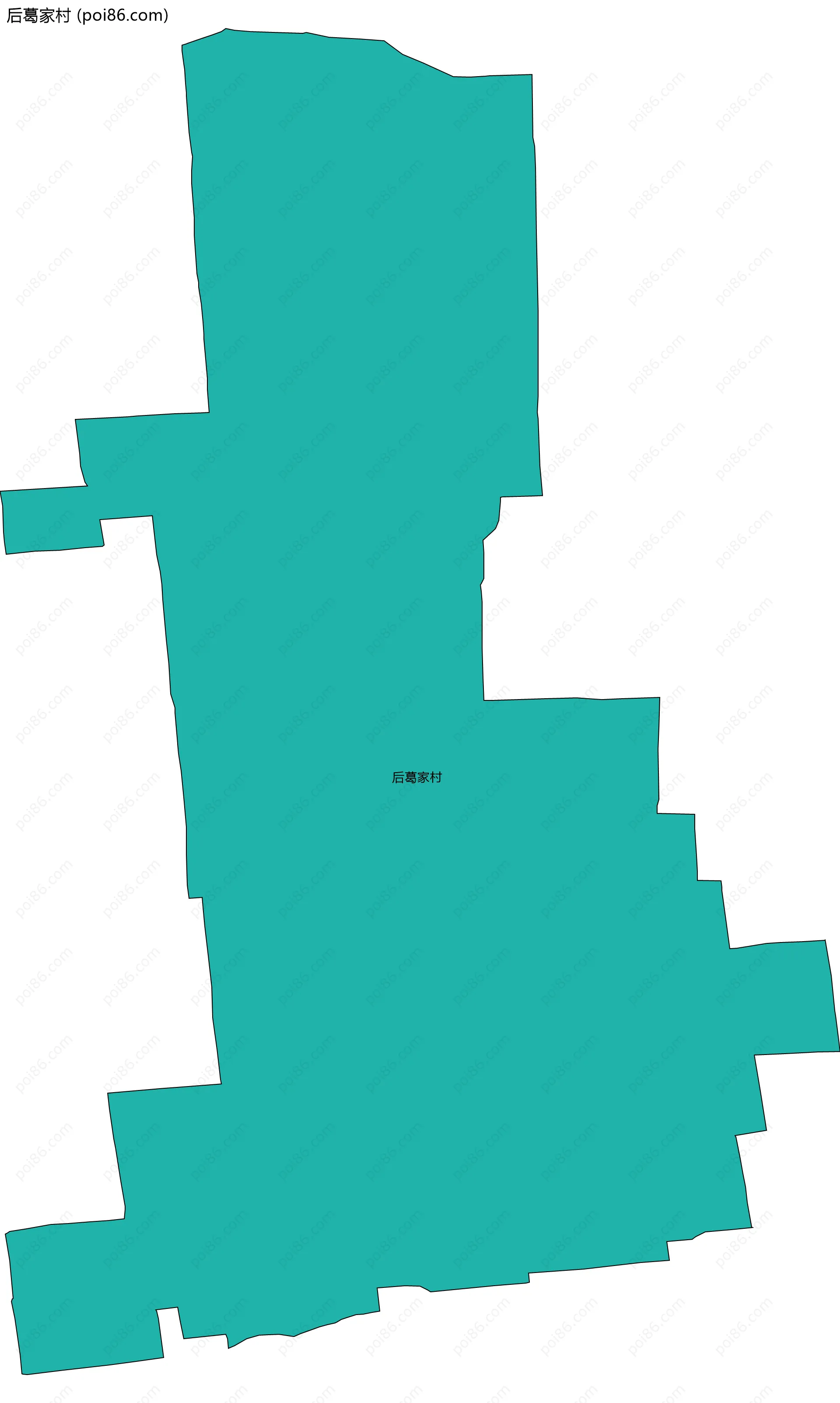 后葛家村边界地图