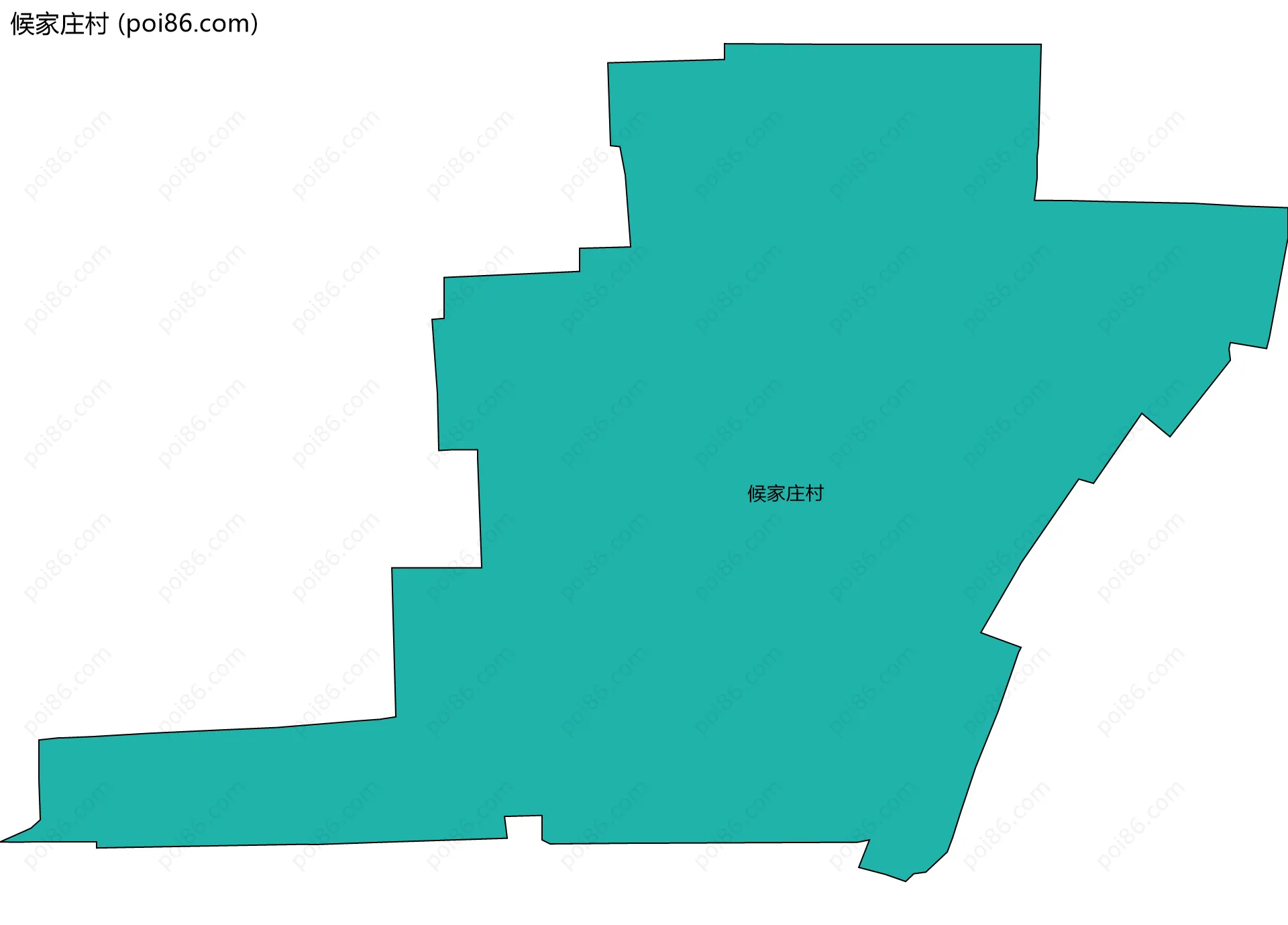 候家庄村边界地图
